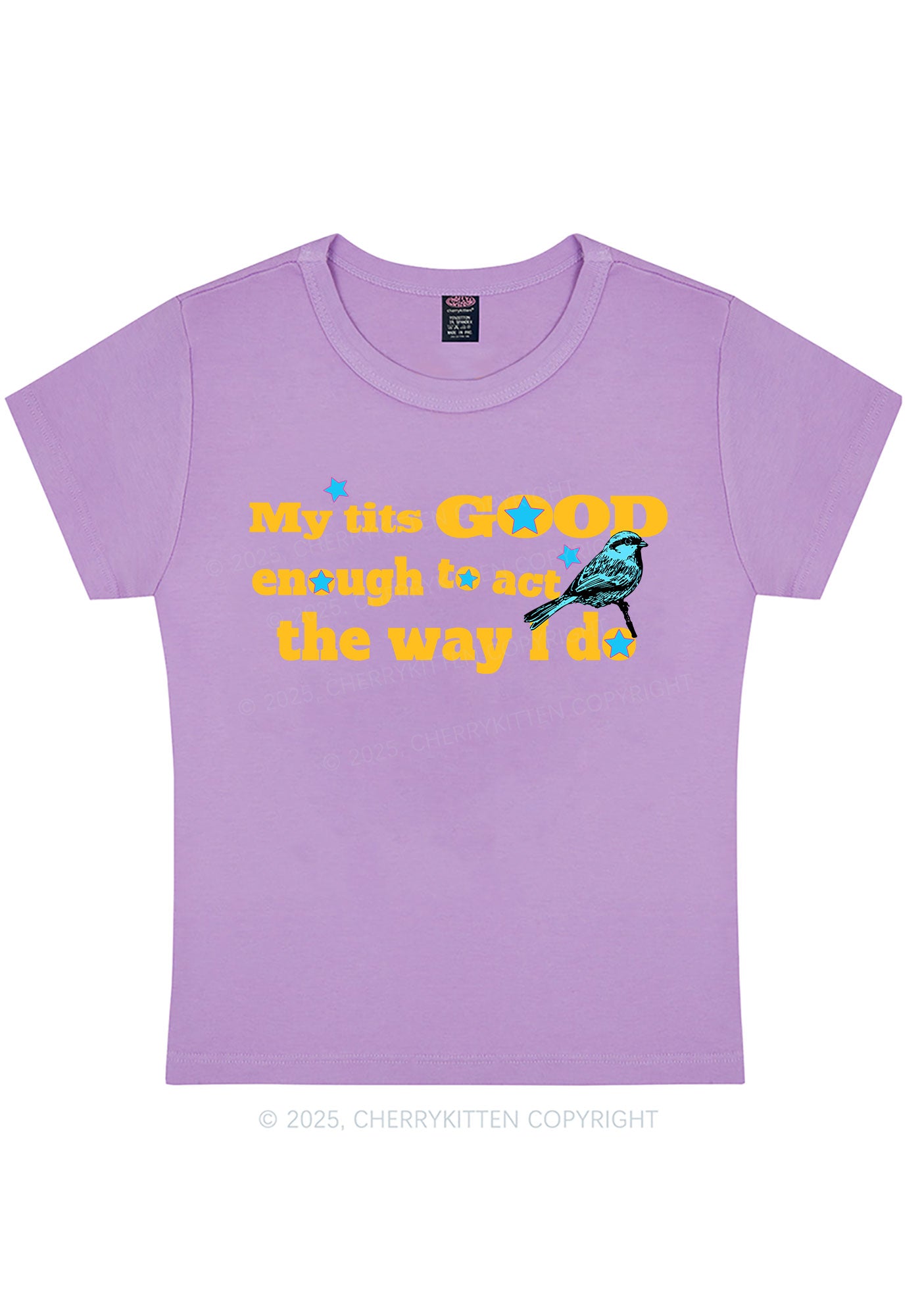 Good To Act Way Y2K Baby Tee Cherrykitten