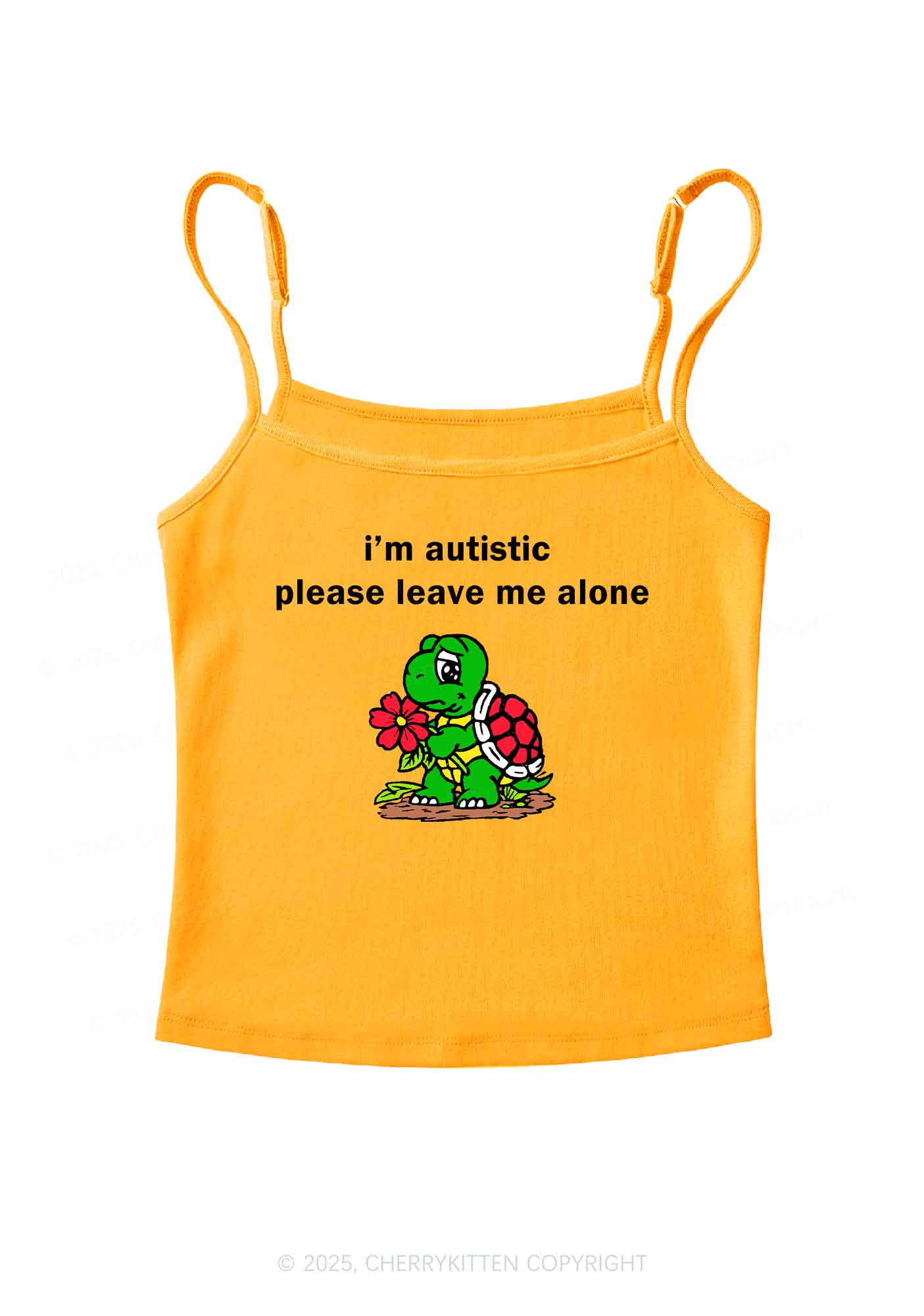 Im Autistic Leave Me Alone Y2K Spaghetti Strap Cami Cherrykitten