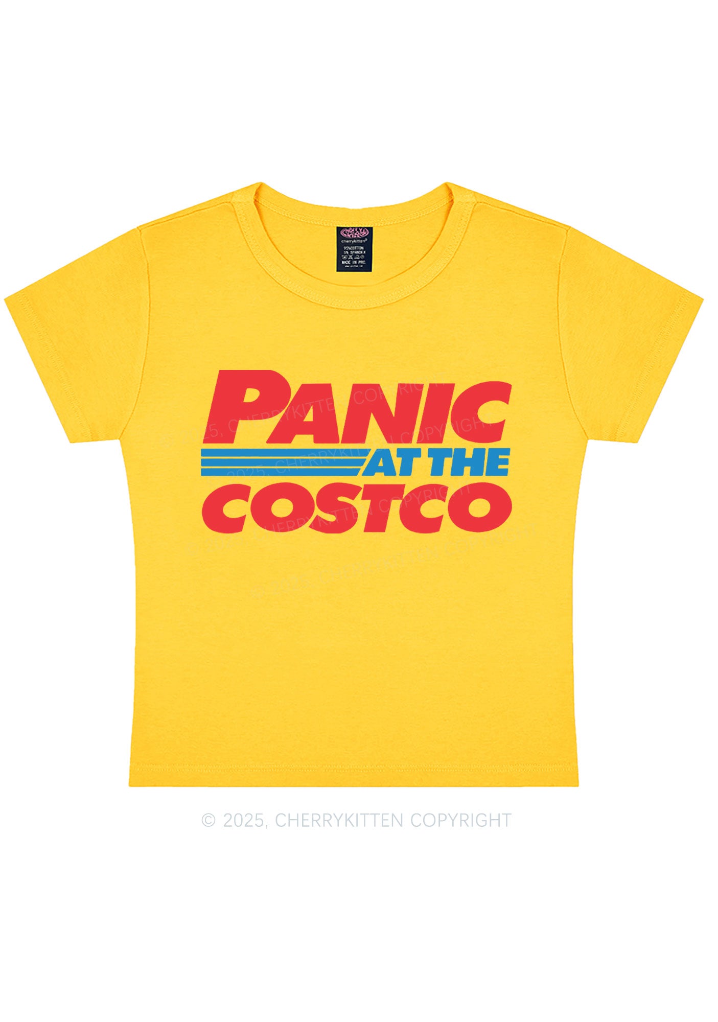 Panic Costco Y2K Baby Tee Cherrykitten