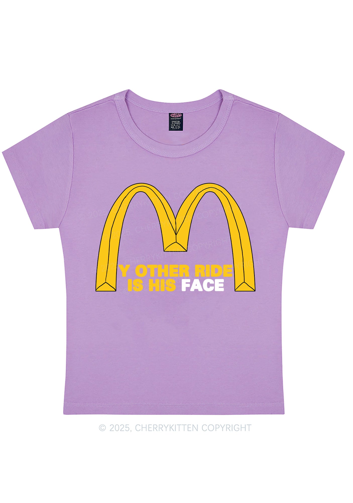 Ride His Face Y2K Baby Tee Cherrykitten