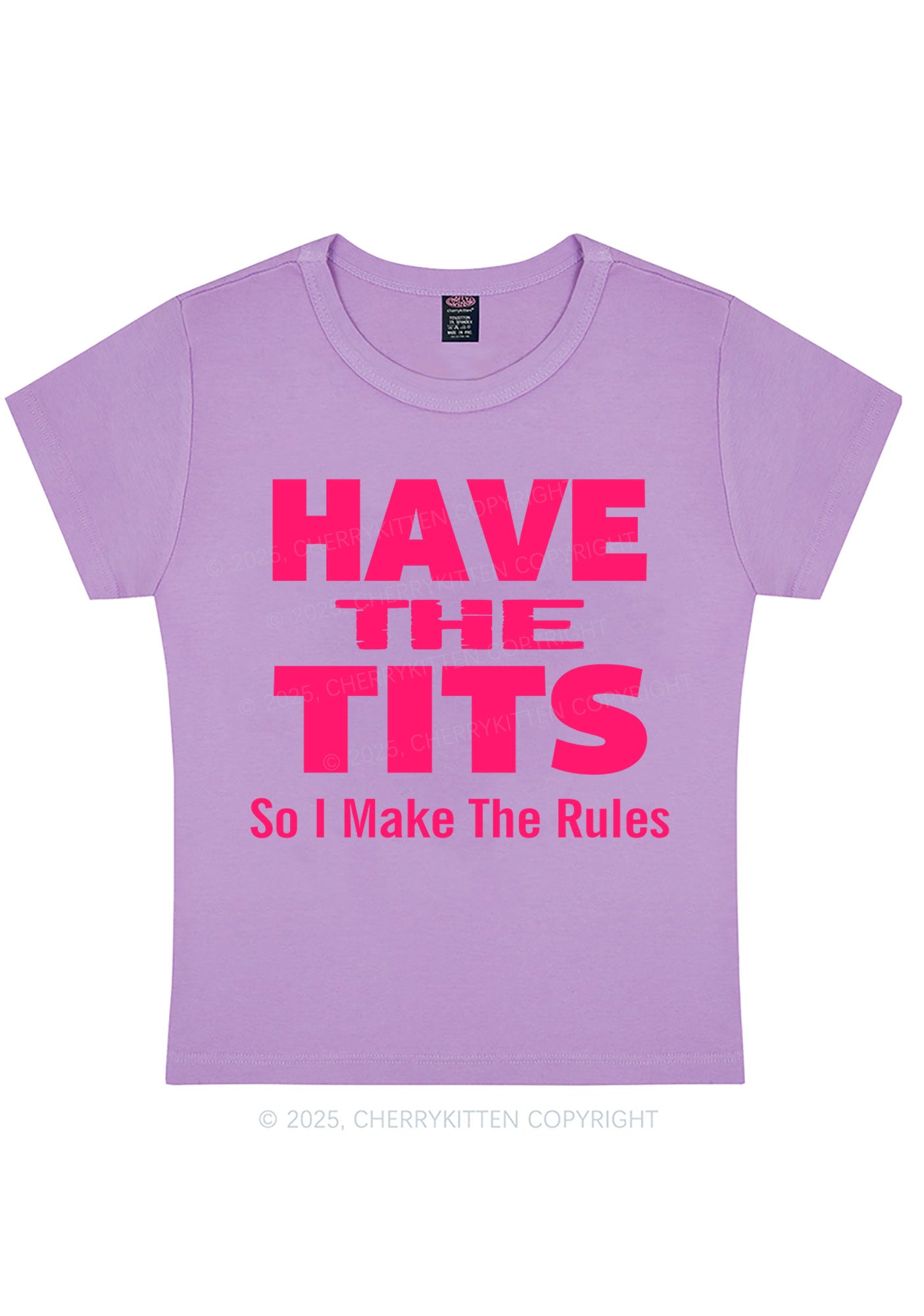 I Make Rules Y2K Baby Tee Cherrykitten