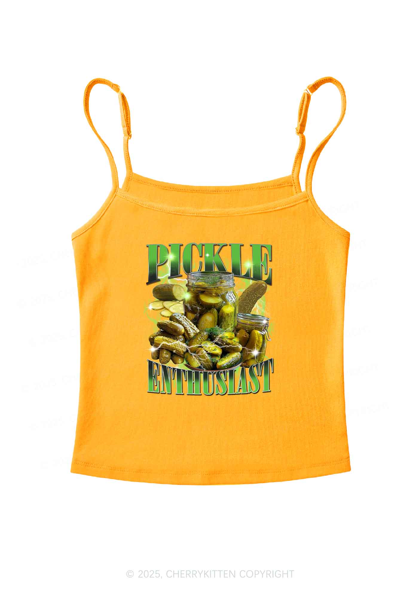 Pickle Enthusiast Y2K Spaghetti Strap Cami Cherrykitten