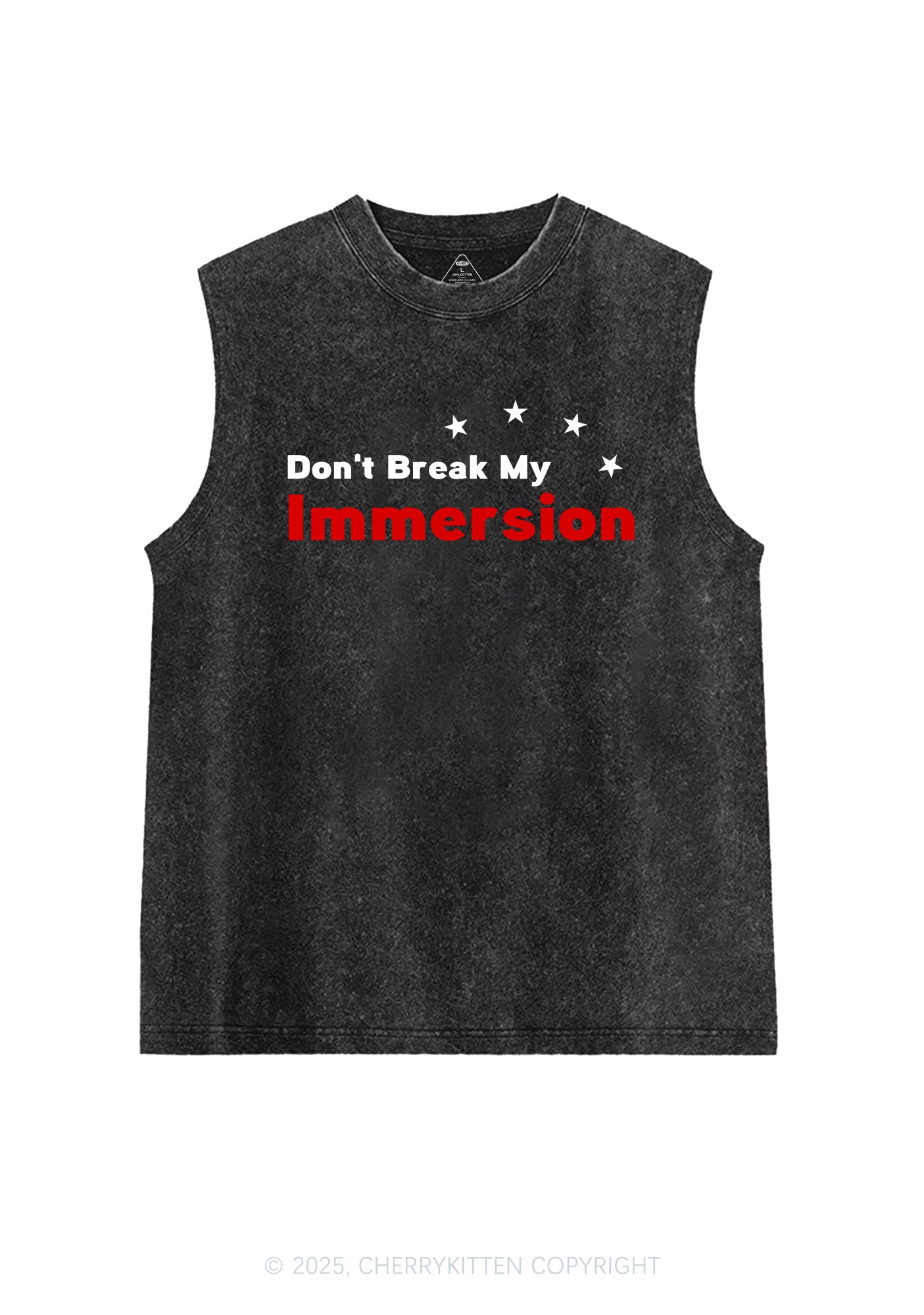 Dont Break My Immersion Y2K Washed Muscle Tank Cherrykitten