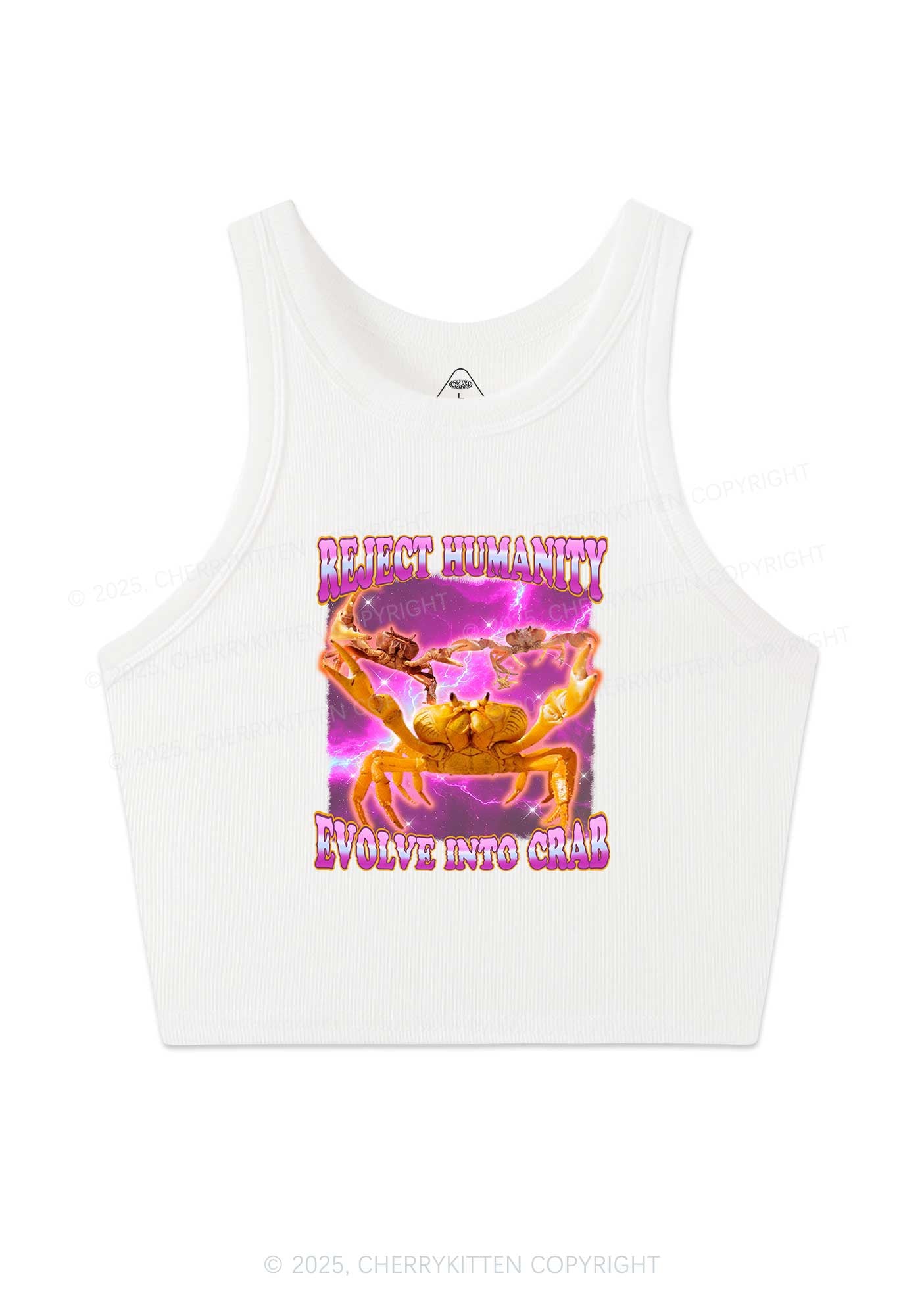 Reject Humanity Crab Y2K Crop Tank Top Cherrykitten
