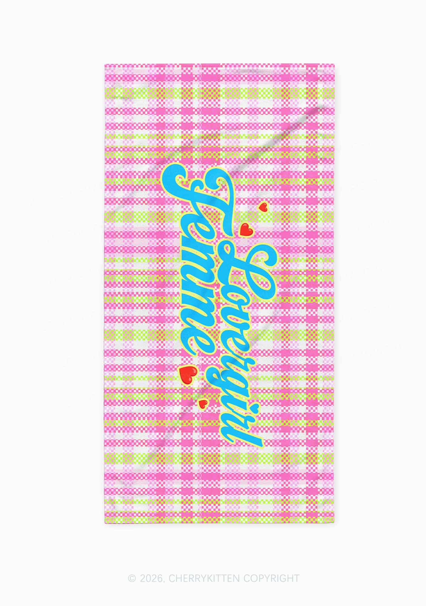 Lovergirl Femme Pride Y2K Beach Towel Cherrykitten