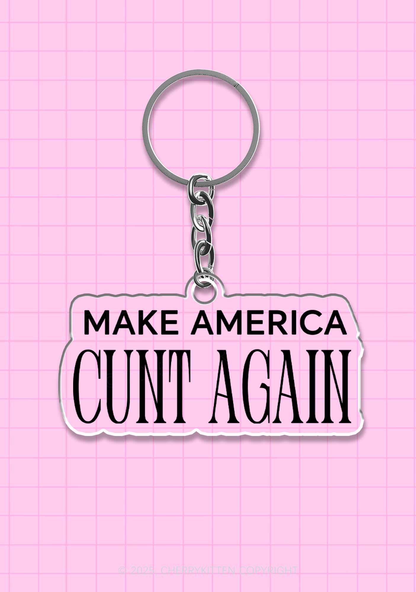 Make America Cxxt Again 1Pc Y2K Keychain Cherrykitten