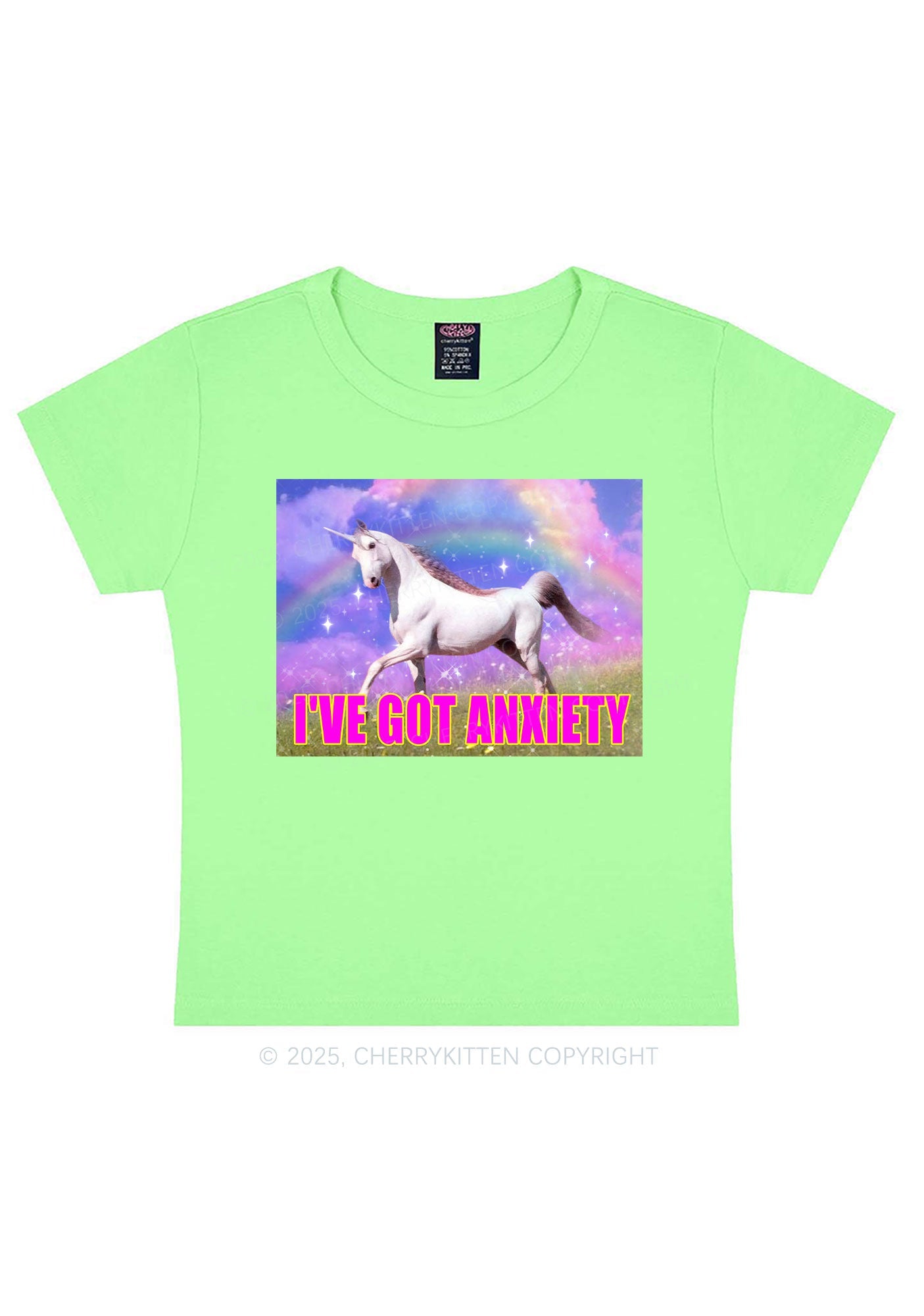 I've Got Anxiety Y2K Baby Tee Cherrykitten