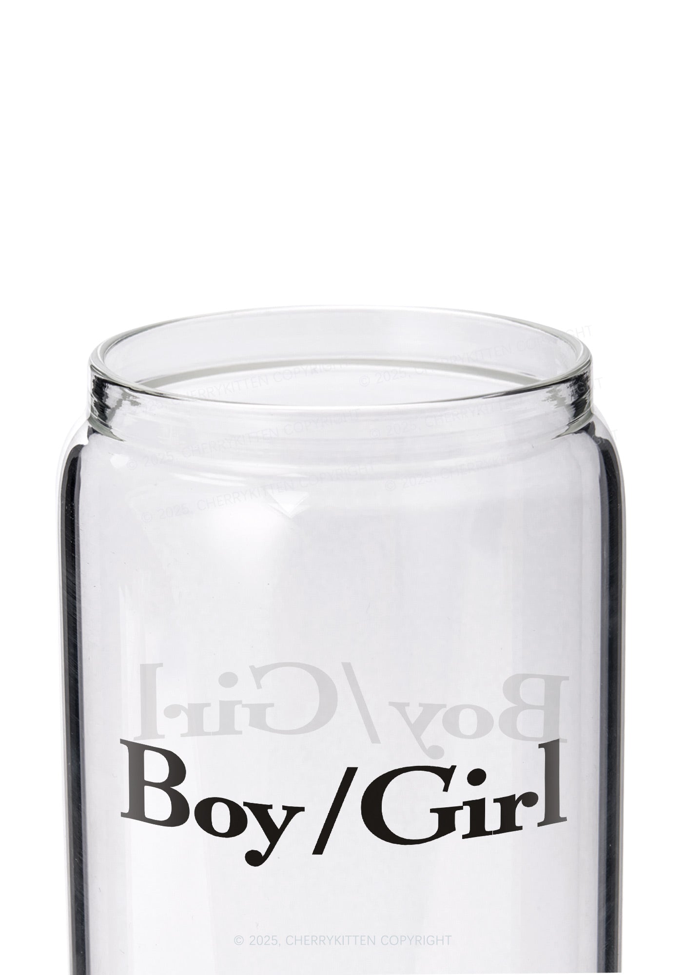 Boy Or Girl Pride Y2K Printed Glass Cup Cherrykitten