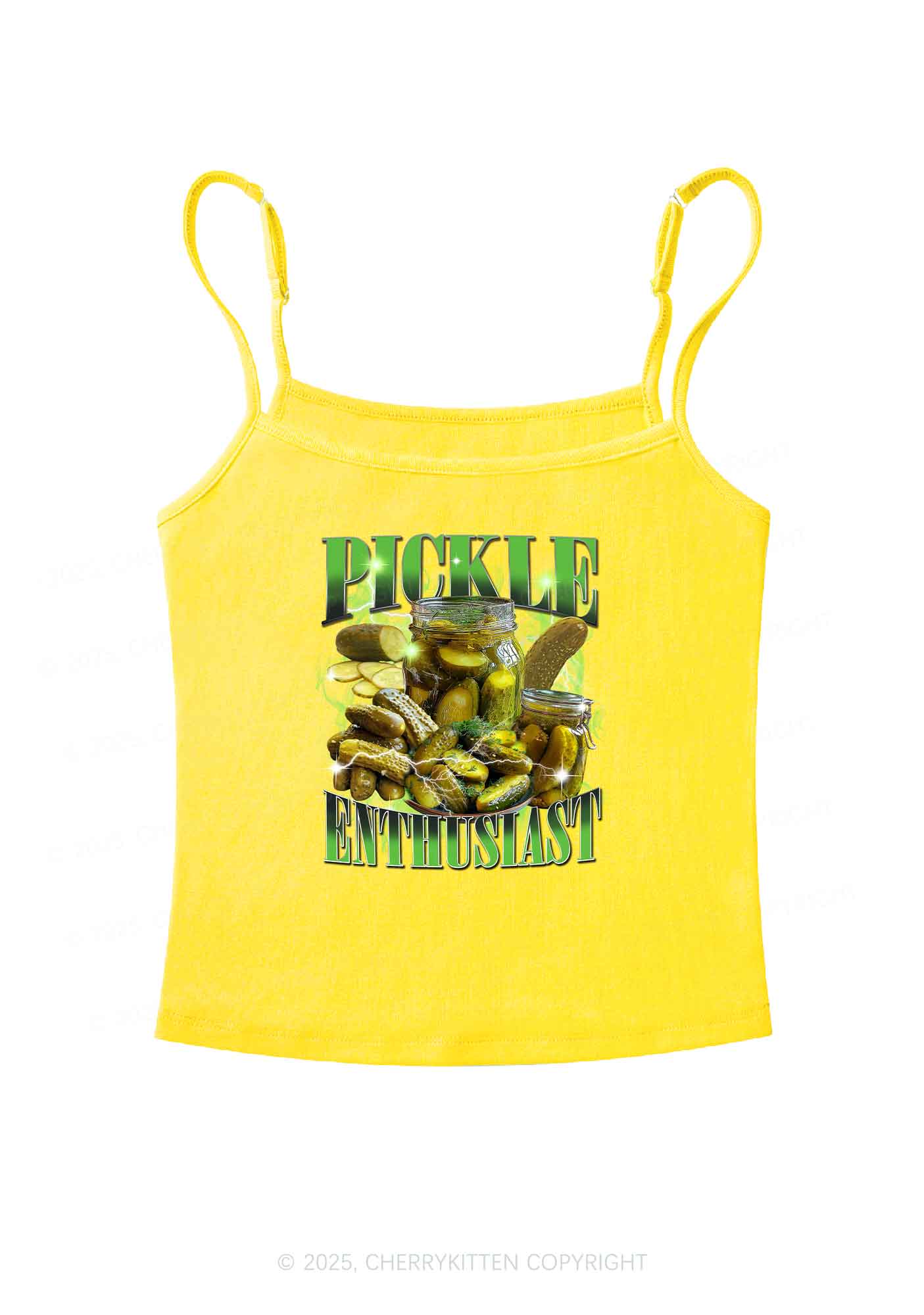 Pickle Enthusiast Y2K Spaghetti Strap Cami Cherrykitten