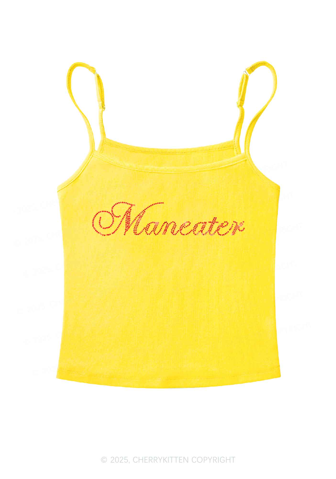 Rhinestone Maneater Y2K Spaghetti Strap Cami Cherrykitten
