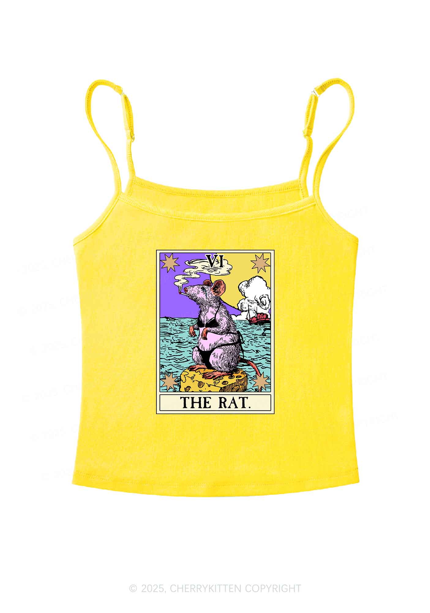 The Rat Smoking Y2K Spaghetti Strap Cami Cherrykitten