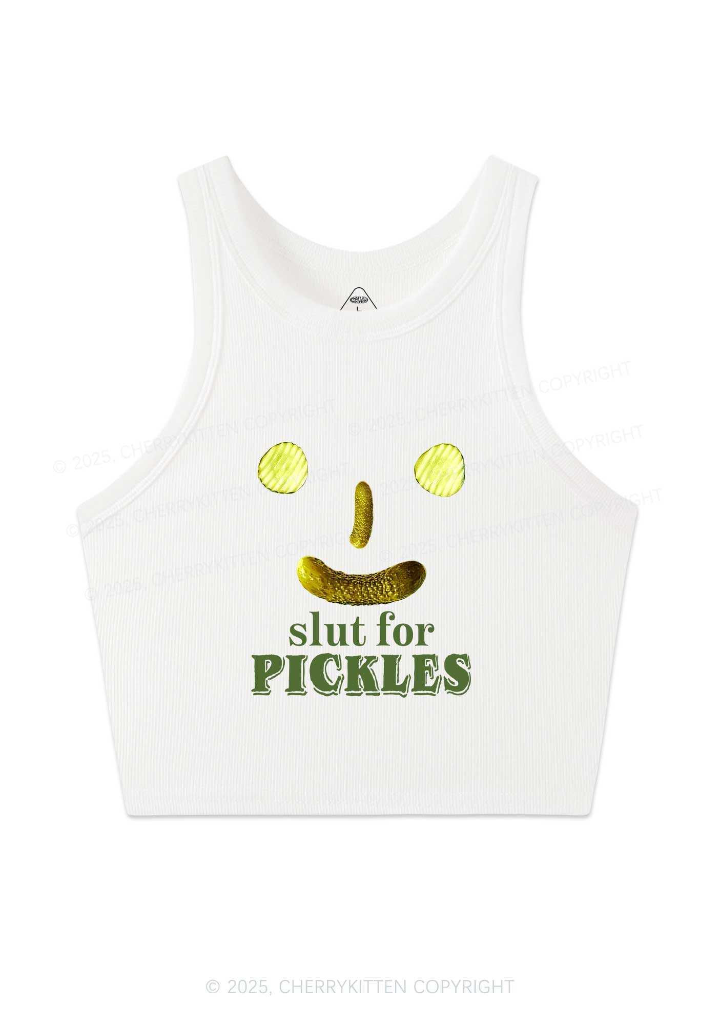 Slxt For Pickles Y2K Crop Tank Top Cherrykitten