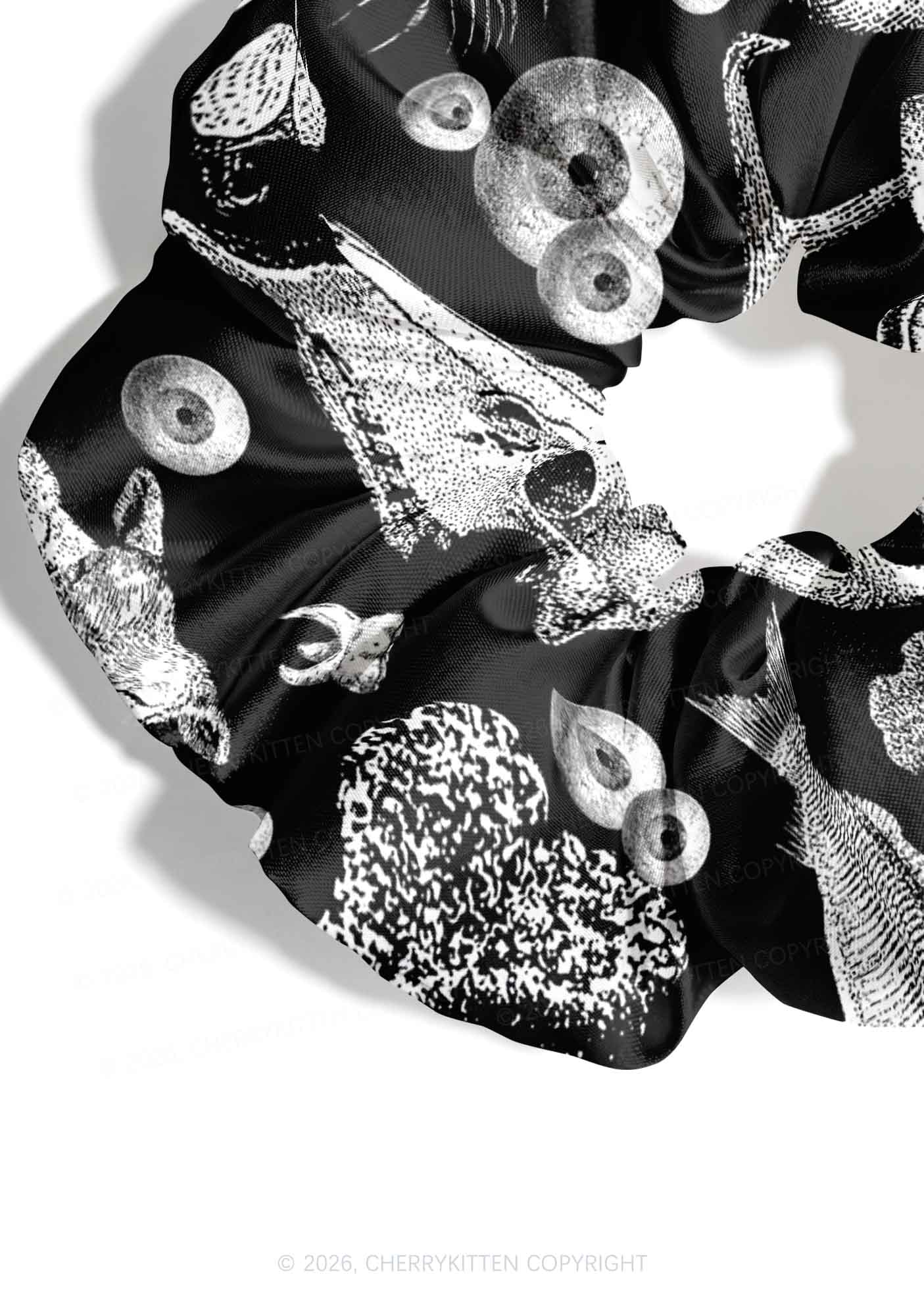 Halloween Dark Sheep Bone Y2K Hair Scrunchie Cherrykitten