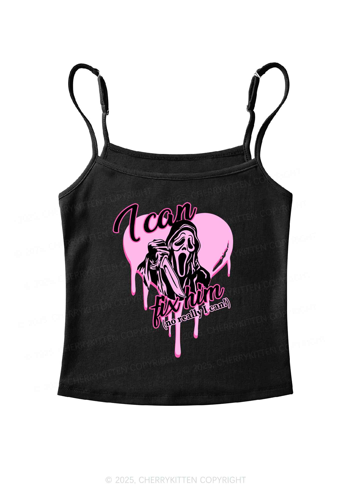 Halloween Ghost Fix Him Y2K Spaghetti Strap Cami Cherrykitten