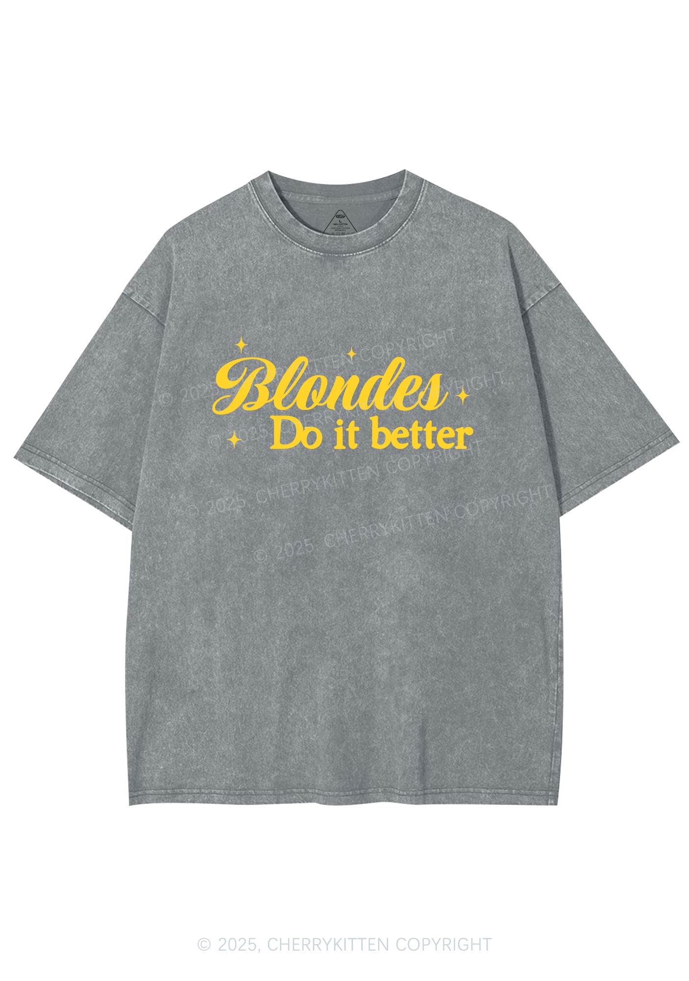 Blondes Do It Better Y2K Shirts Washed Tee Cherrykitten