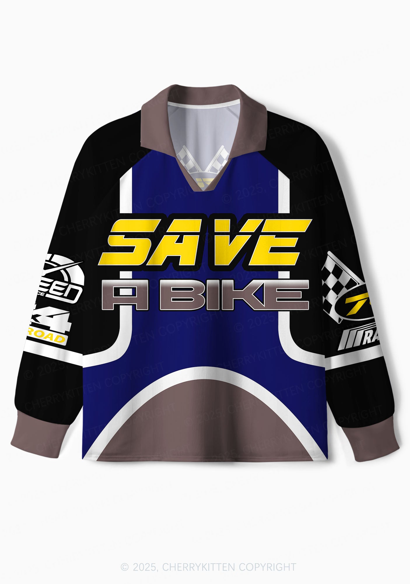 Custom Save A Bike Y2K Sport Long Sleeve Jersey Shirts Cherrykitten