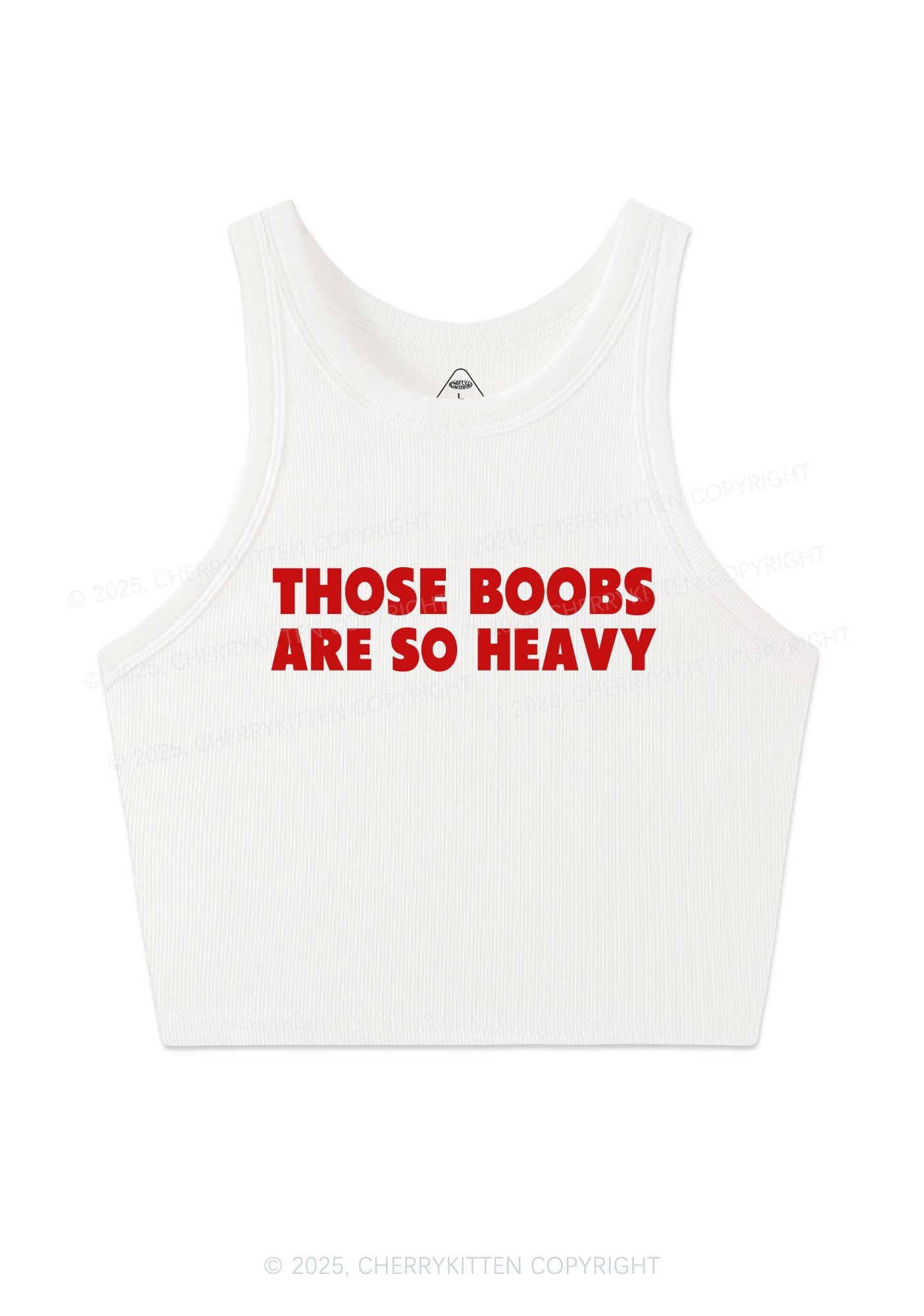 Bxxbs Are So Heavy Y2K Crop Tank Top Cherrykitten