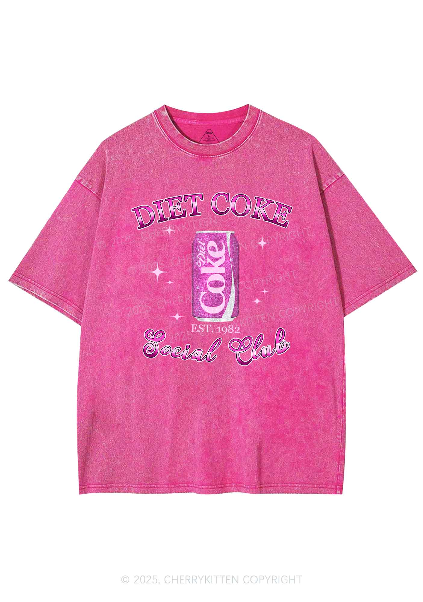 Diet Coke Social Club Y2K Shirts Washed Tee Cherrykitten