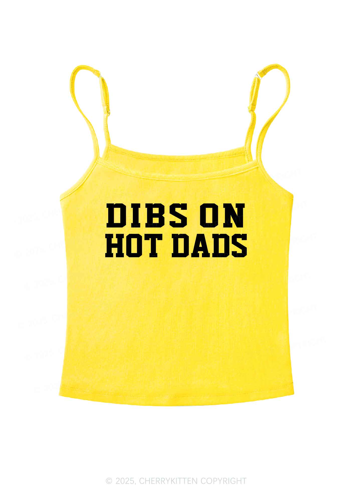 Dibs On Hot Dads Y2K Spaghetti Strap Cami Cherrykitten