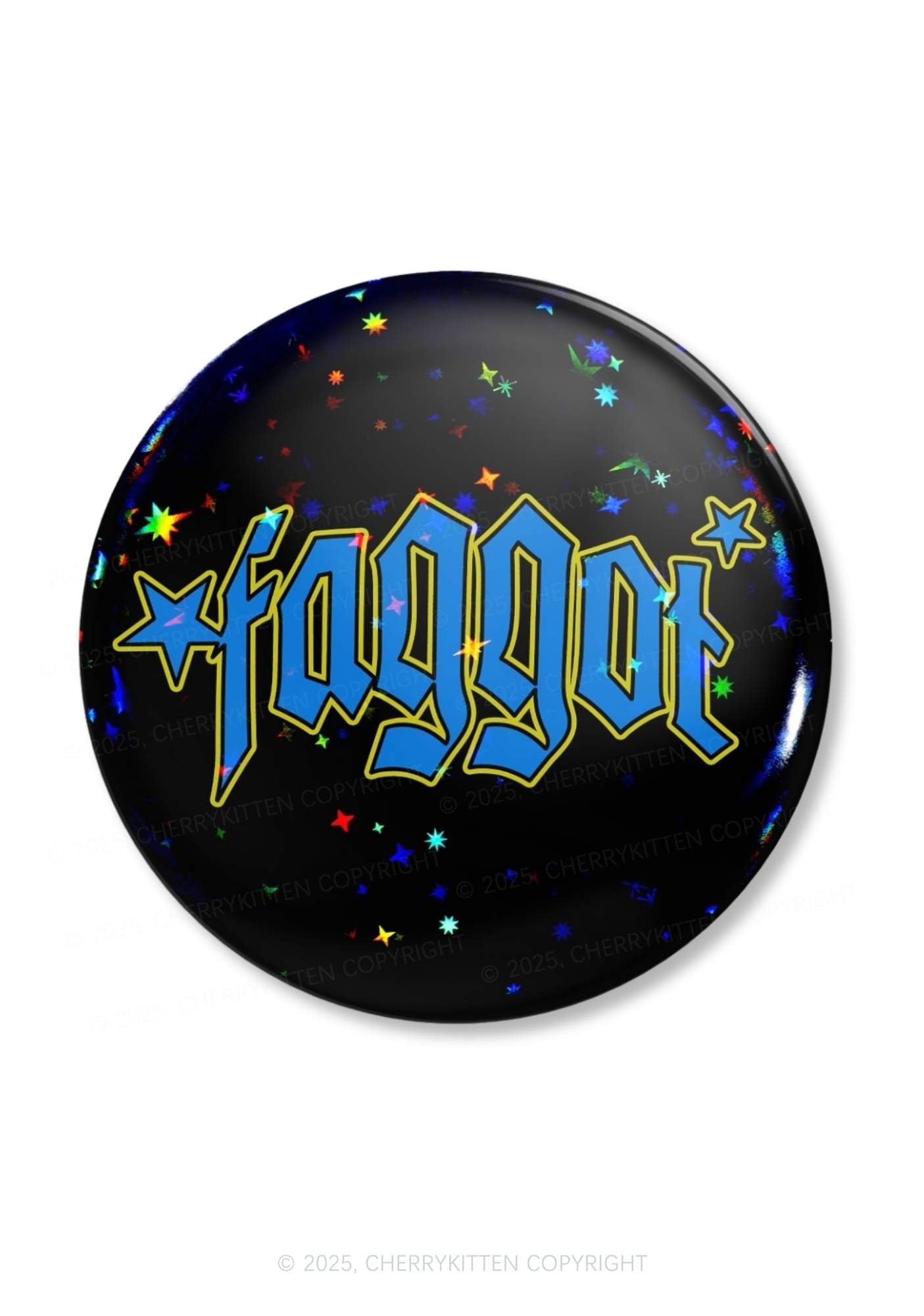 Faggot Stars Pride 1Pc Y2K Pin Badge Cherrykitten
