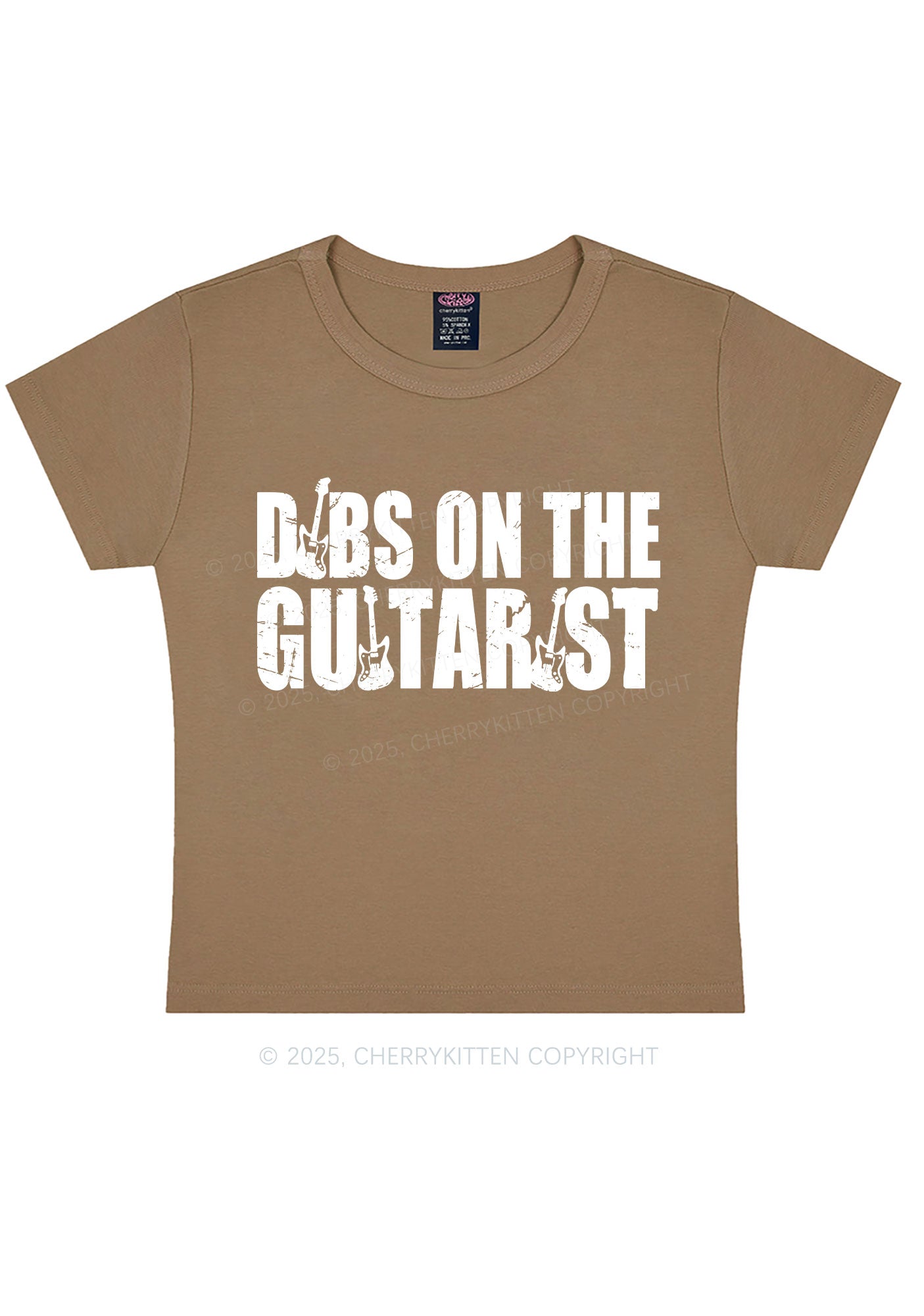 Dibs On The Guitarist Y2K Baby Tee Cherrykitten