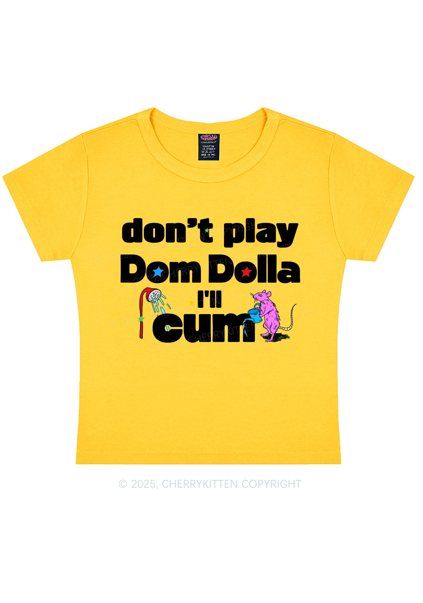 Do Not Play Dom Y2K Baby Tee Cherrykitten