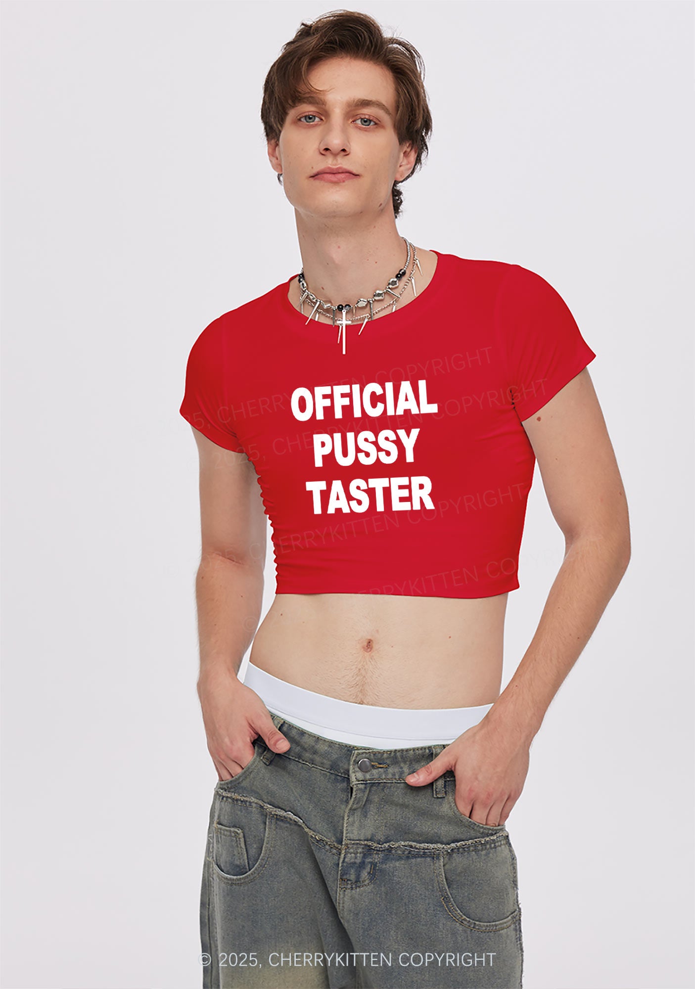 Official Puxxy Taster Y2K Baby Tee Cherrykitten
