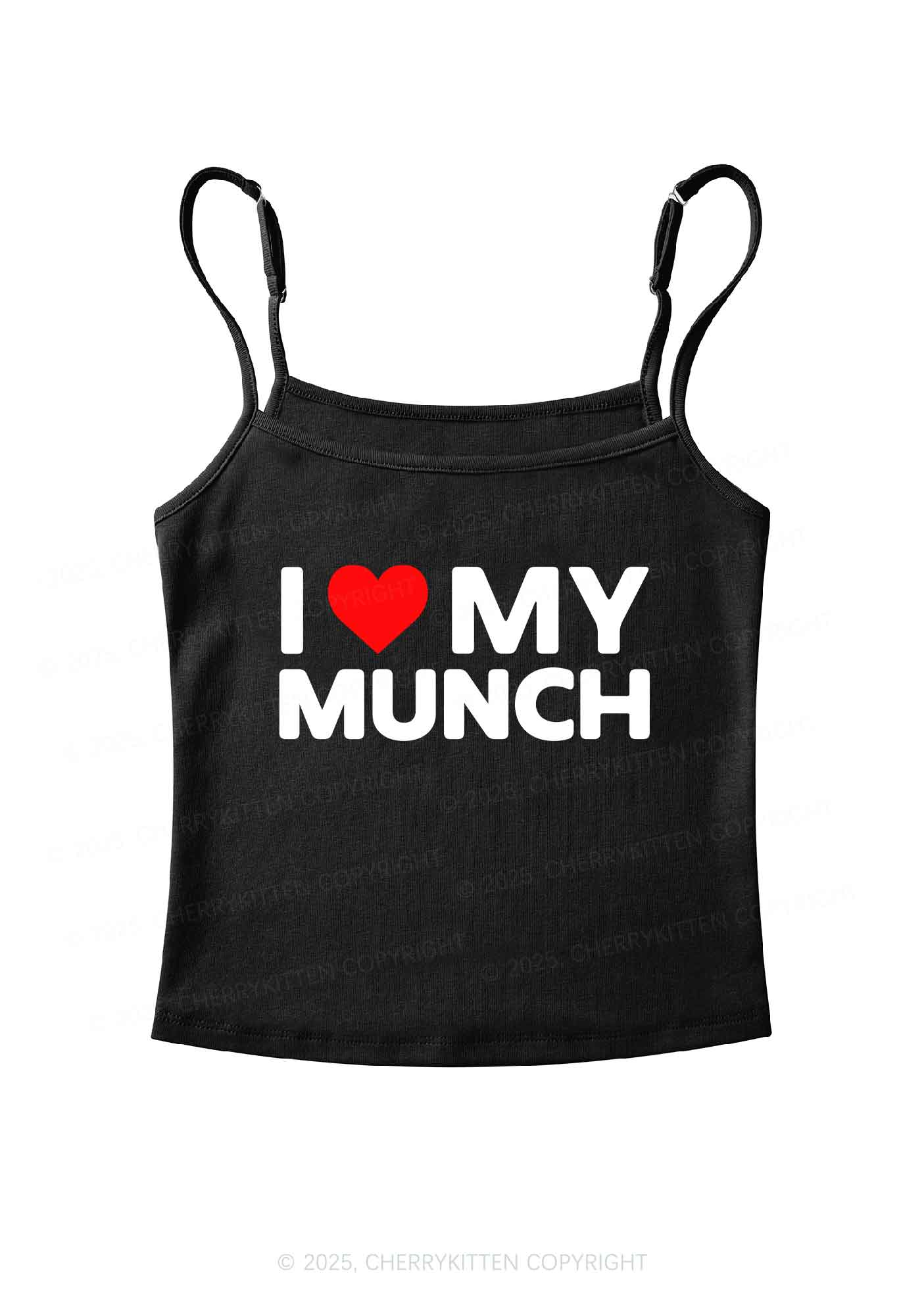 I Love My Munch Y2K Spaghetti Strap Cami Cherrykitten