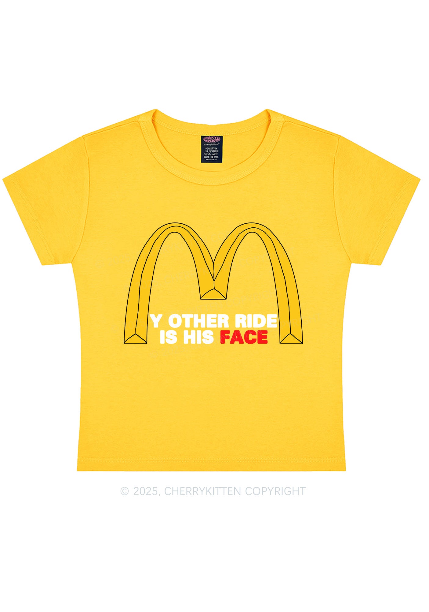 Ride His Face Y2K Baby Tee Cherrykitten