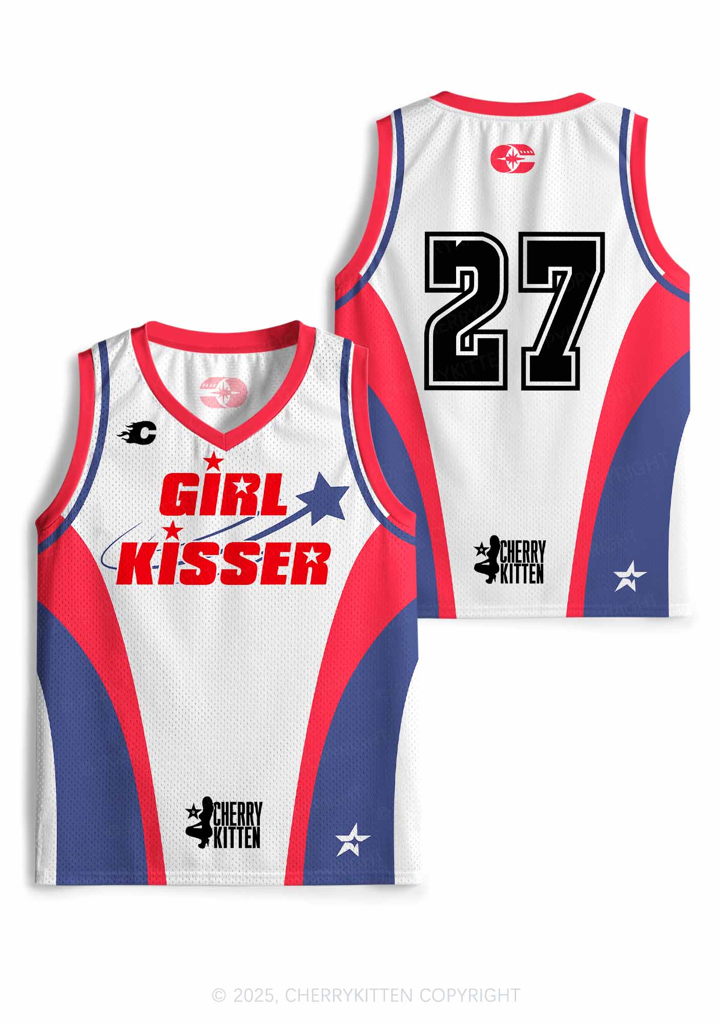 Custom Girl Kisser Pride Y2K Sport Jersey Tank Cherrykitten