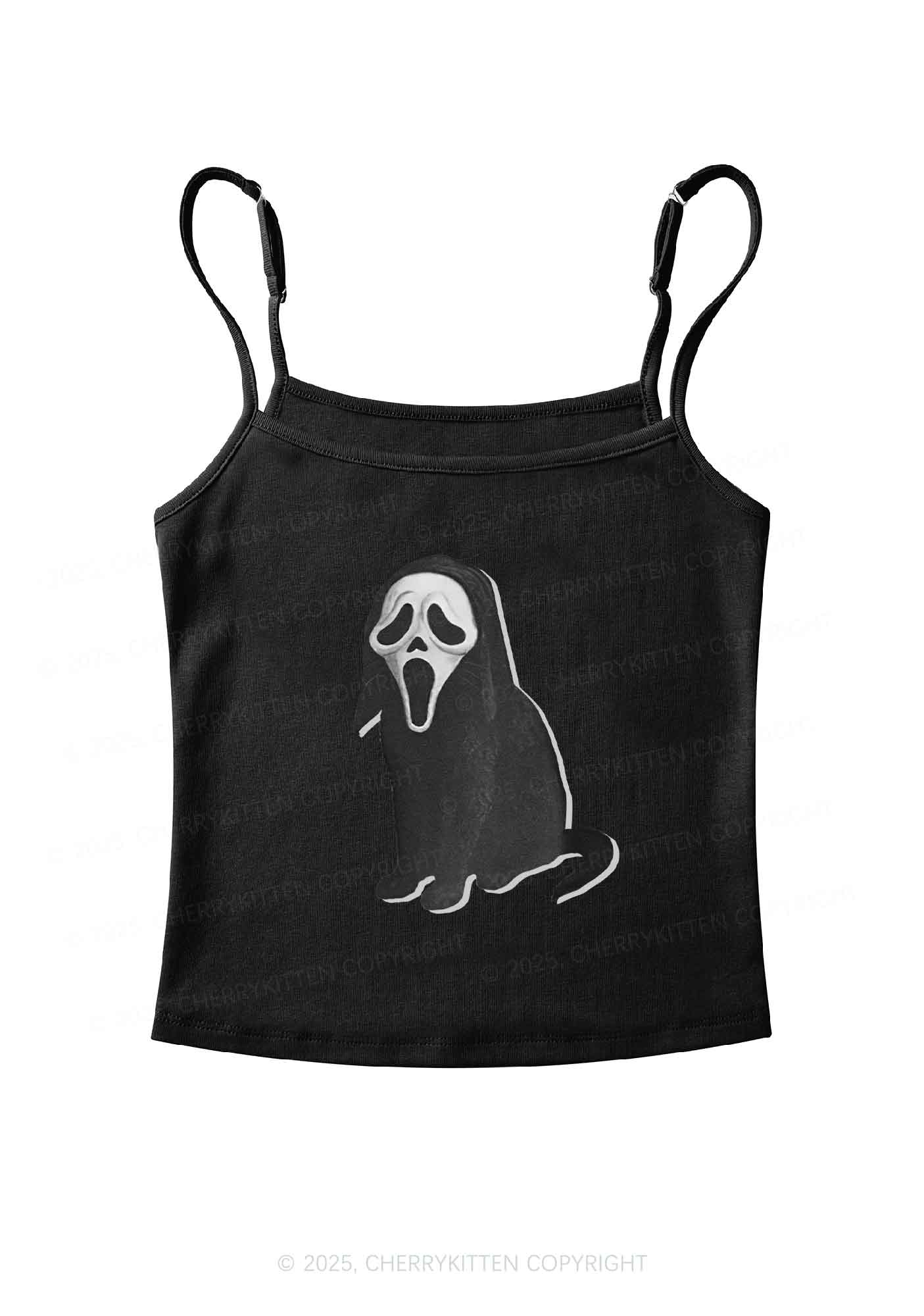 Halloween Ghostcat Y2K Spaghetti Strap Cami Cherrykitten