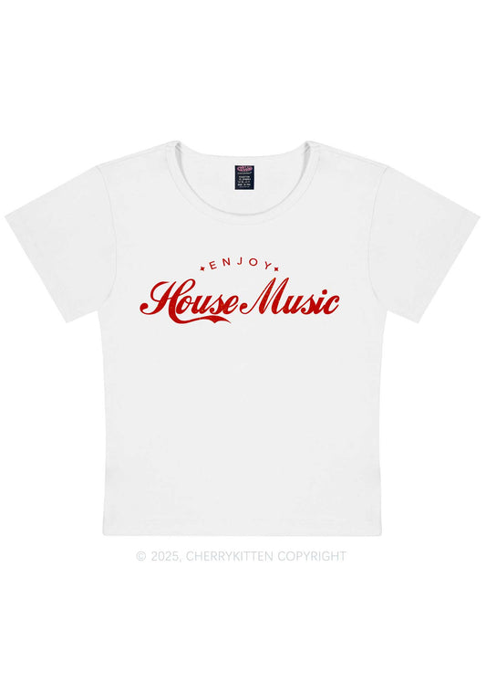 Enjoy House Music Y2K Baby Tee Cherrykitten
