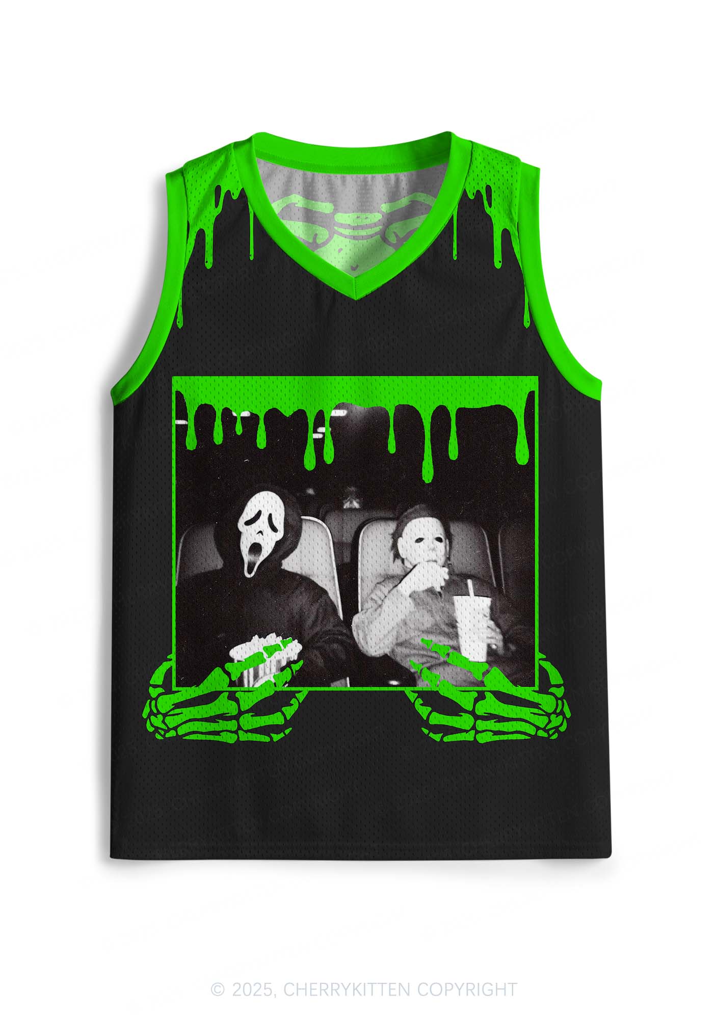 Halloween Watching Movie Y2K Sport Jersey Tank Cherrykitten