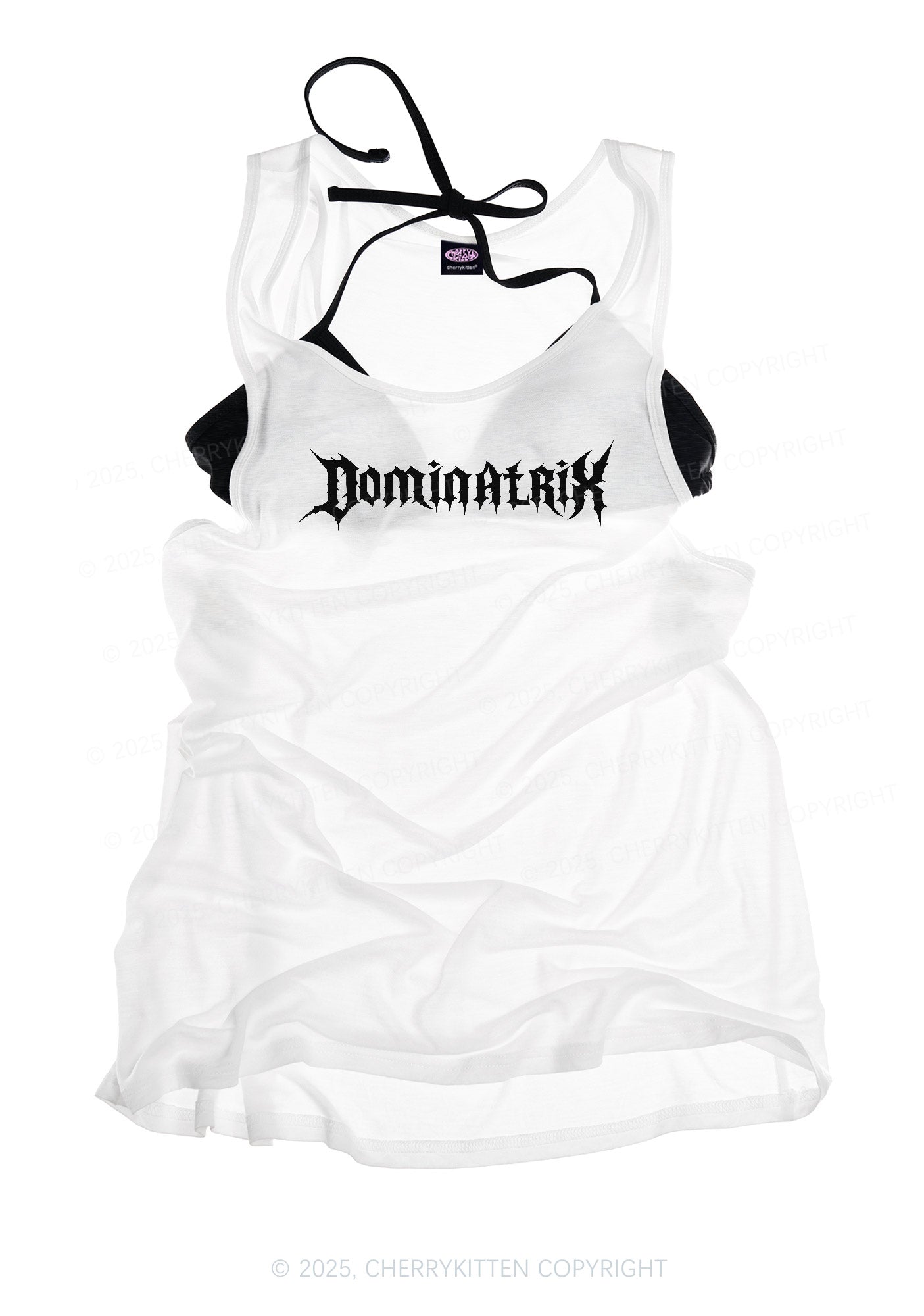 Dominatrix Y2K Sheer Boyfriend Tank Cherrykitten
