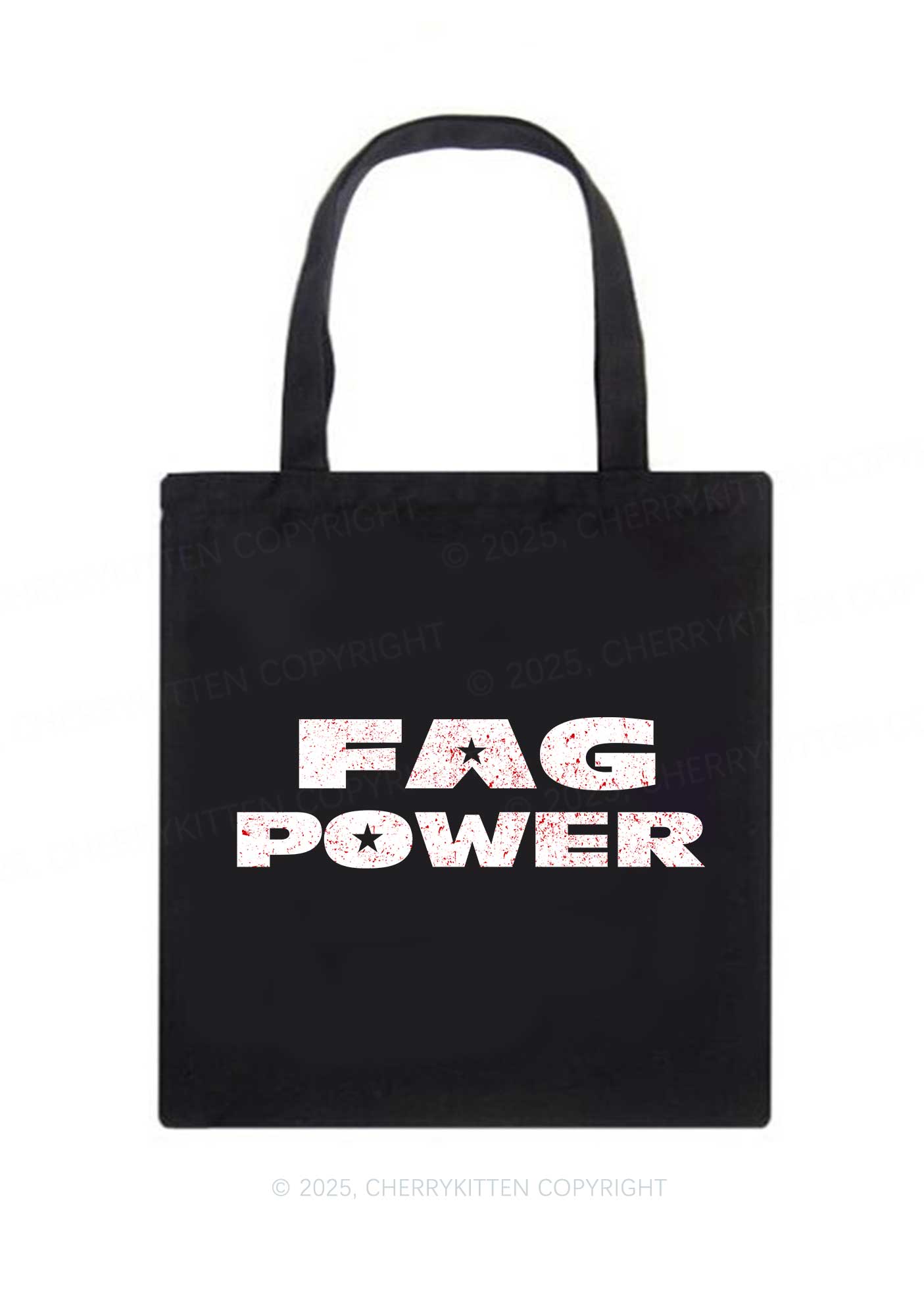 Fag Power Pride Y2K Canvas Tote Bag Cherrykitten