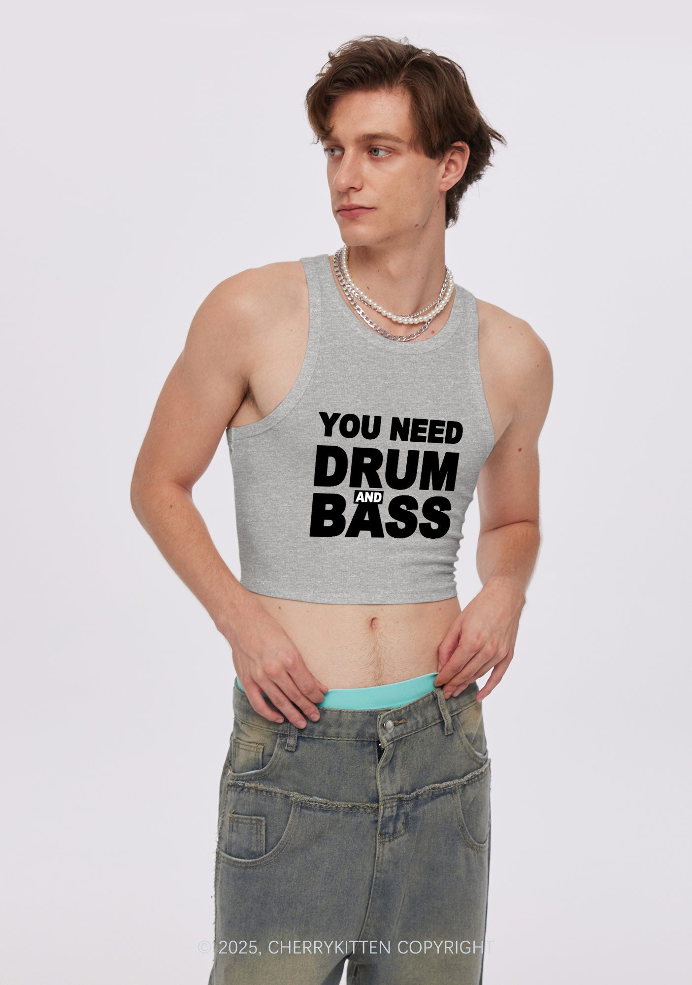 Need Drum And Bass Y2K Crop Tank Top Cherrykitten