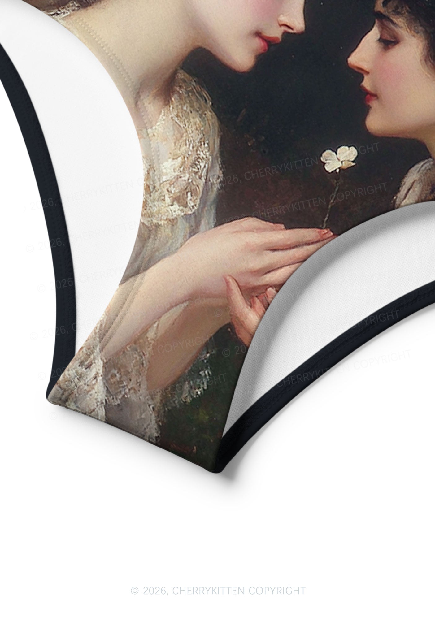 Victorian Sapphic Pride Y2K Print Bikini Set Cherrykitten