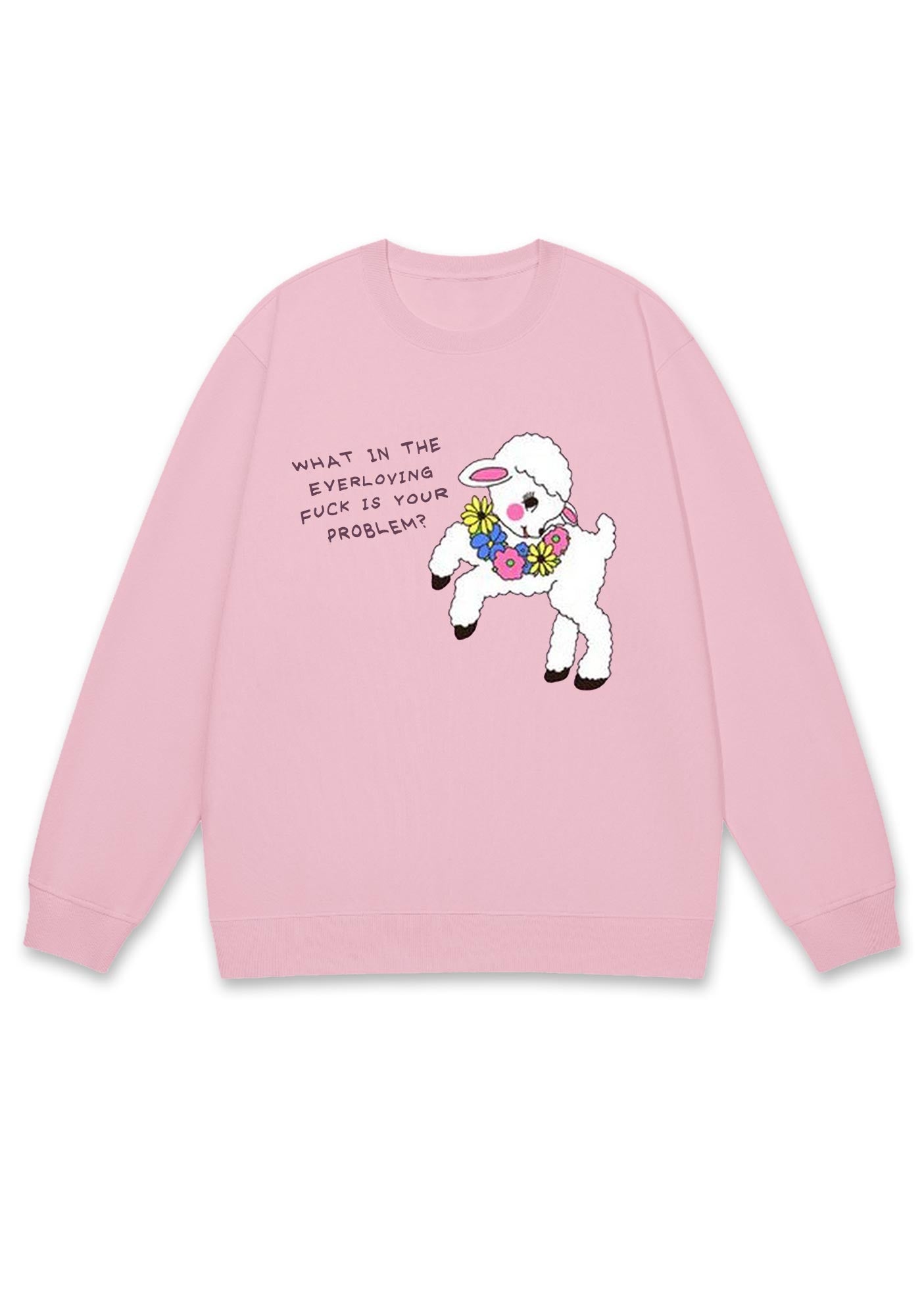 What Is Your Problem Little Sheep Y2K Sweatshirt