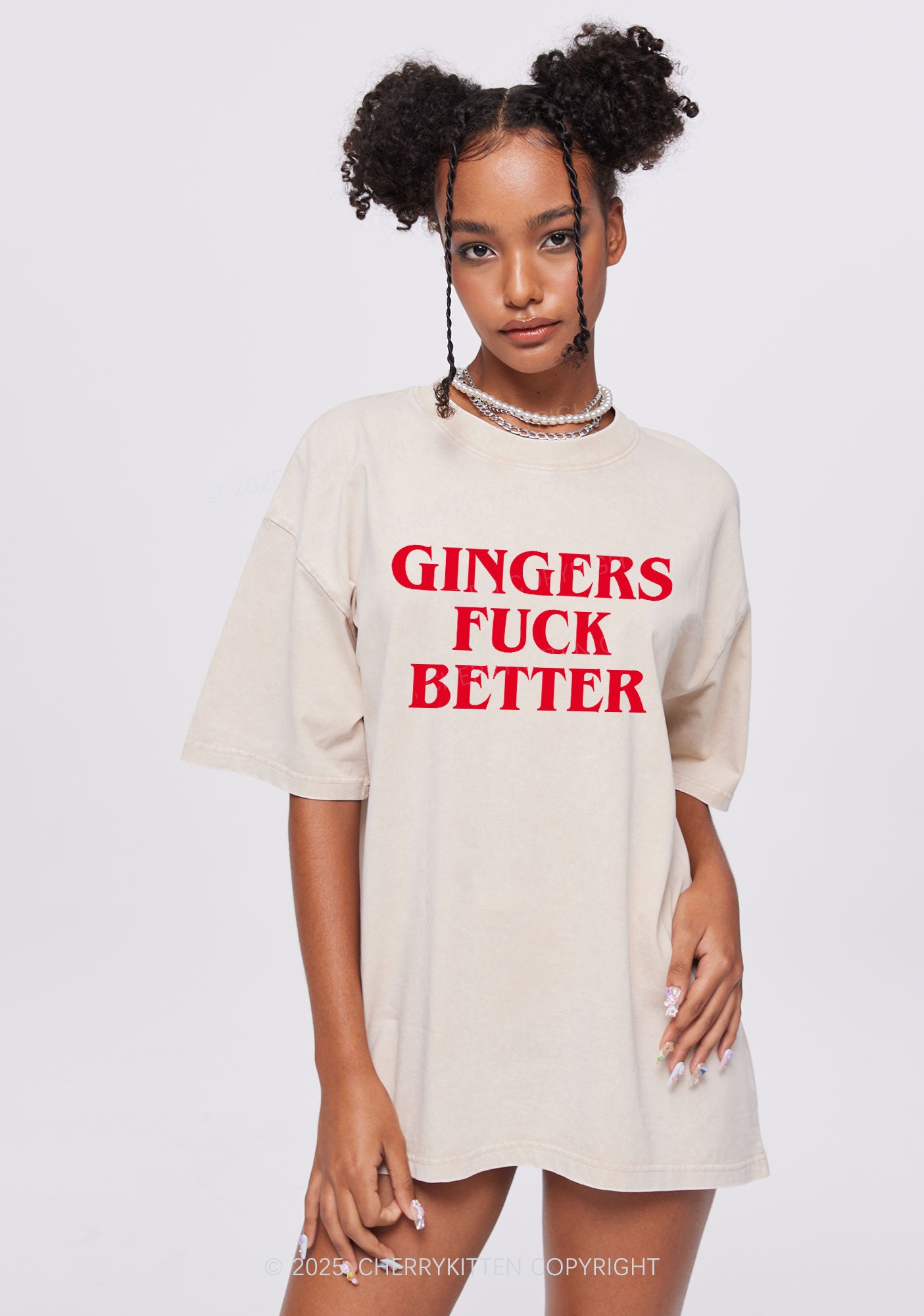 Gingers Fxxk Better Y2K Shirts Washed Tee Cherrykitten