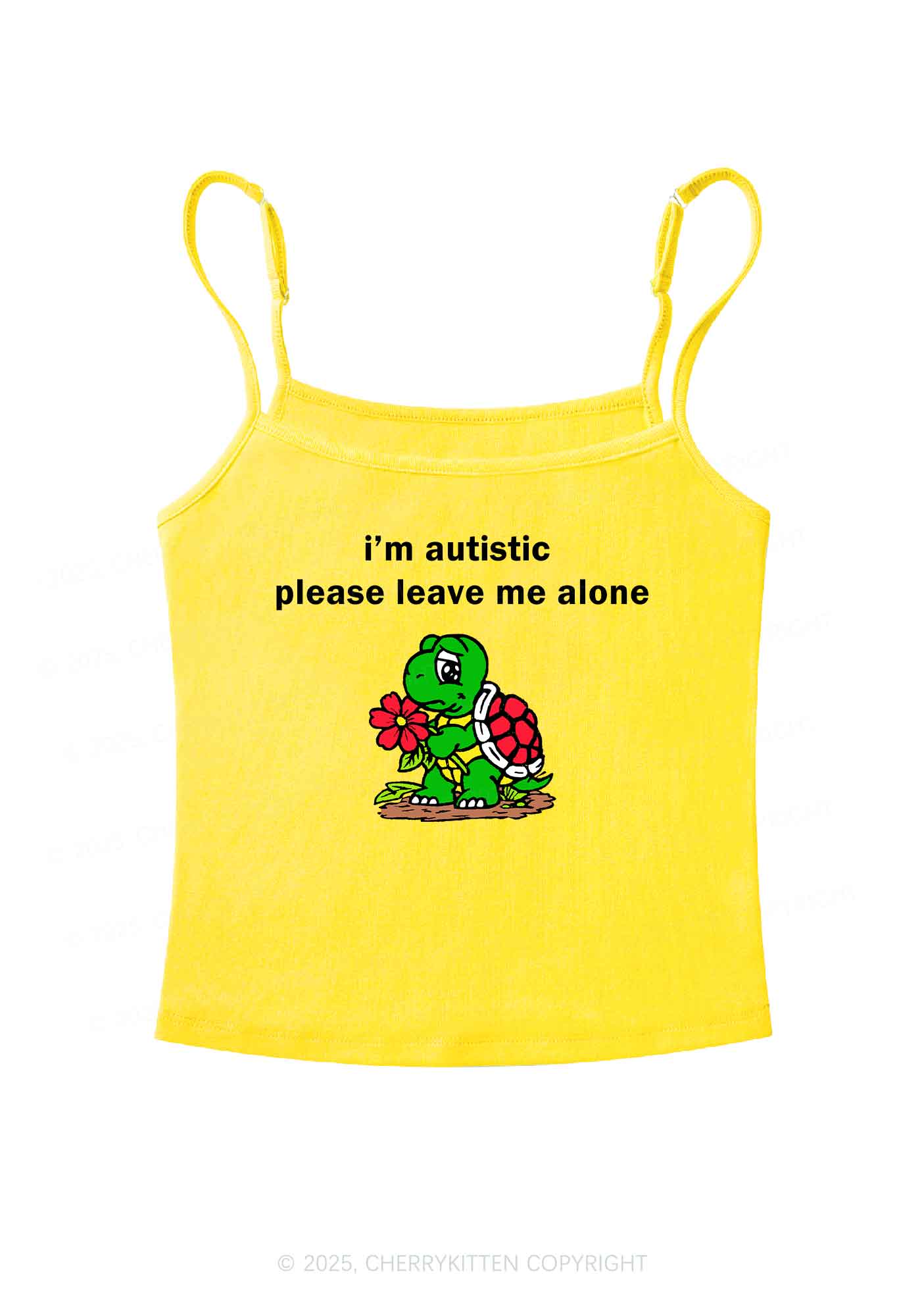 Im Autistic Leave Me Alone Y2K Spaghetti Strap Cami Cherrykitten