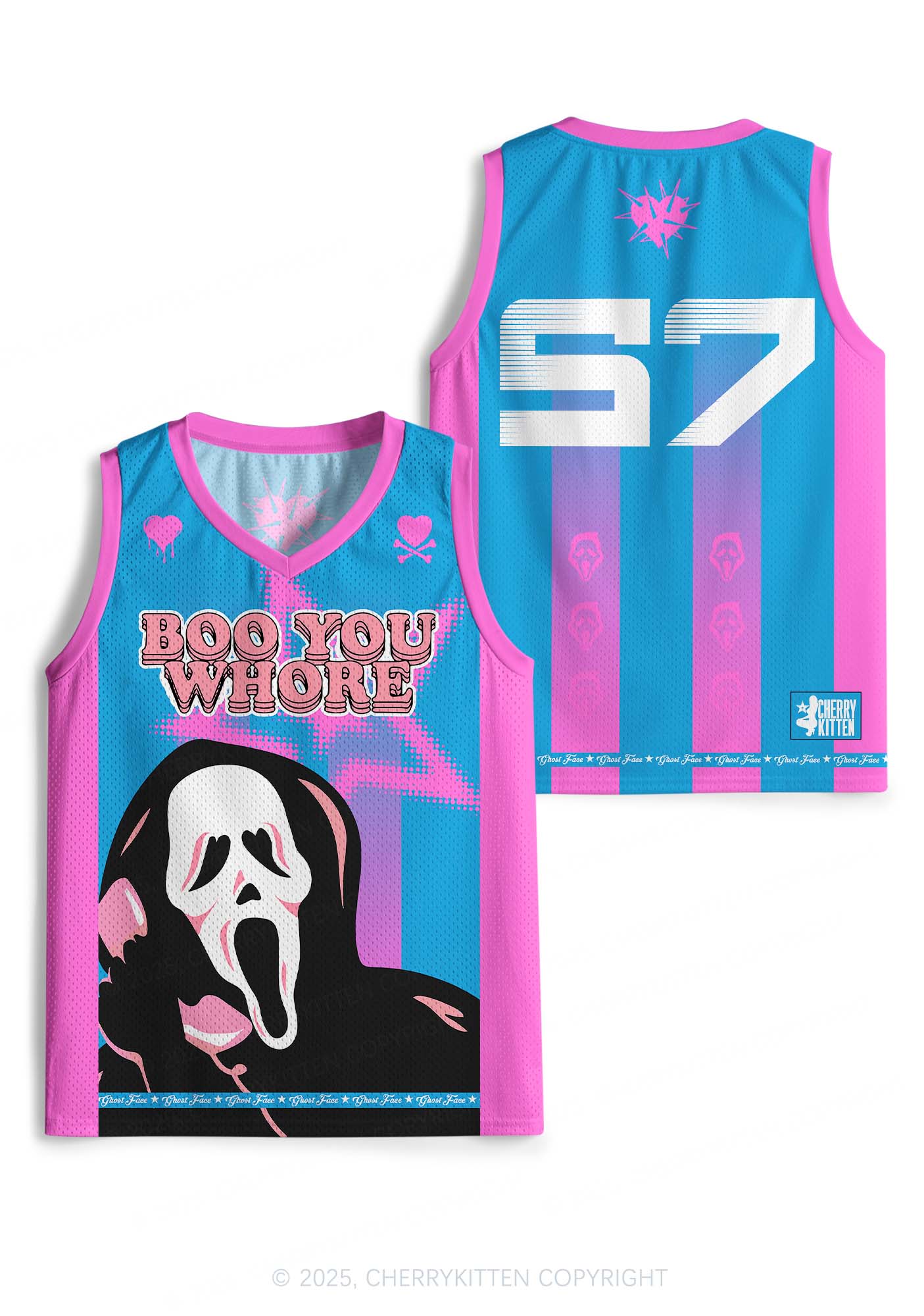 Custom Halloween Skeleton Boo You Hore Y2K Sport Jersey Tank Cherrykitten