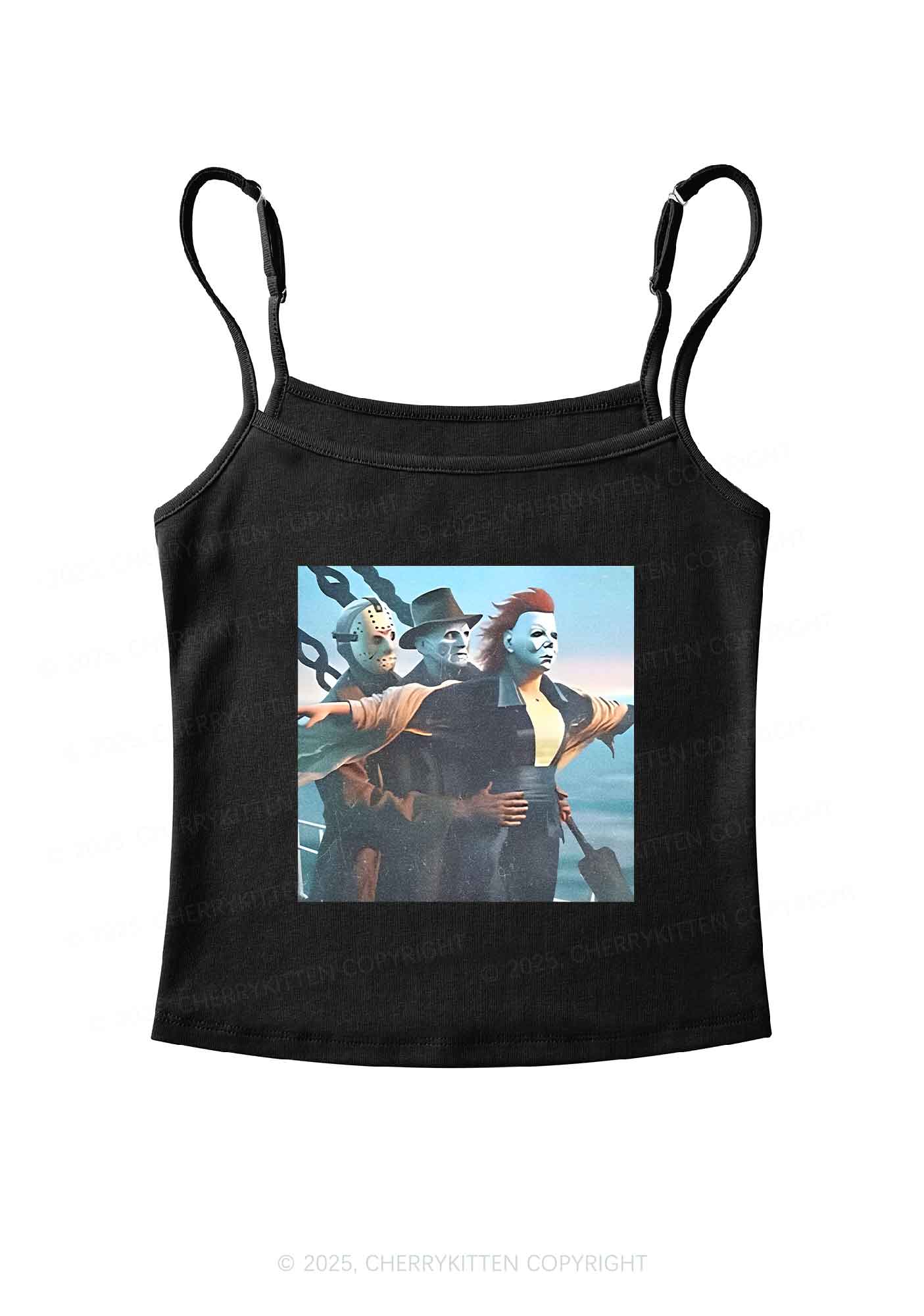 Halloween Horror Characters Y2K Spaghetti Strap Cami Cherrykitten