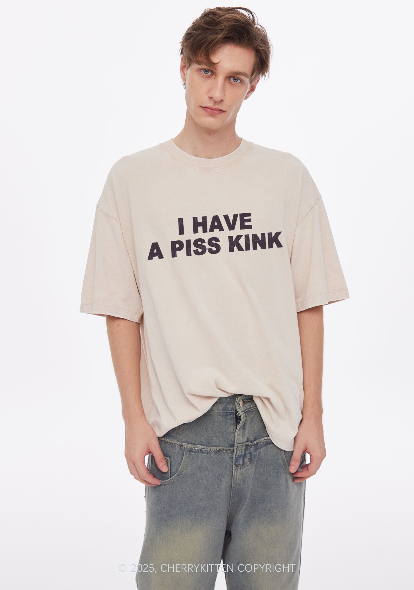 Piss Kink Y2K Shirts Washed Tee Cherrykitten