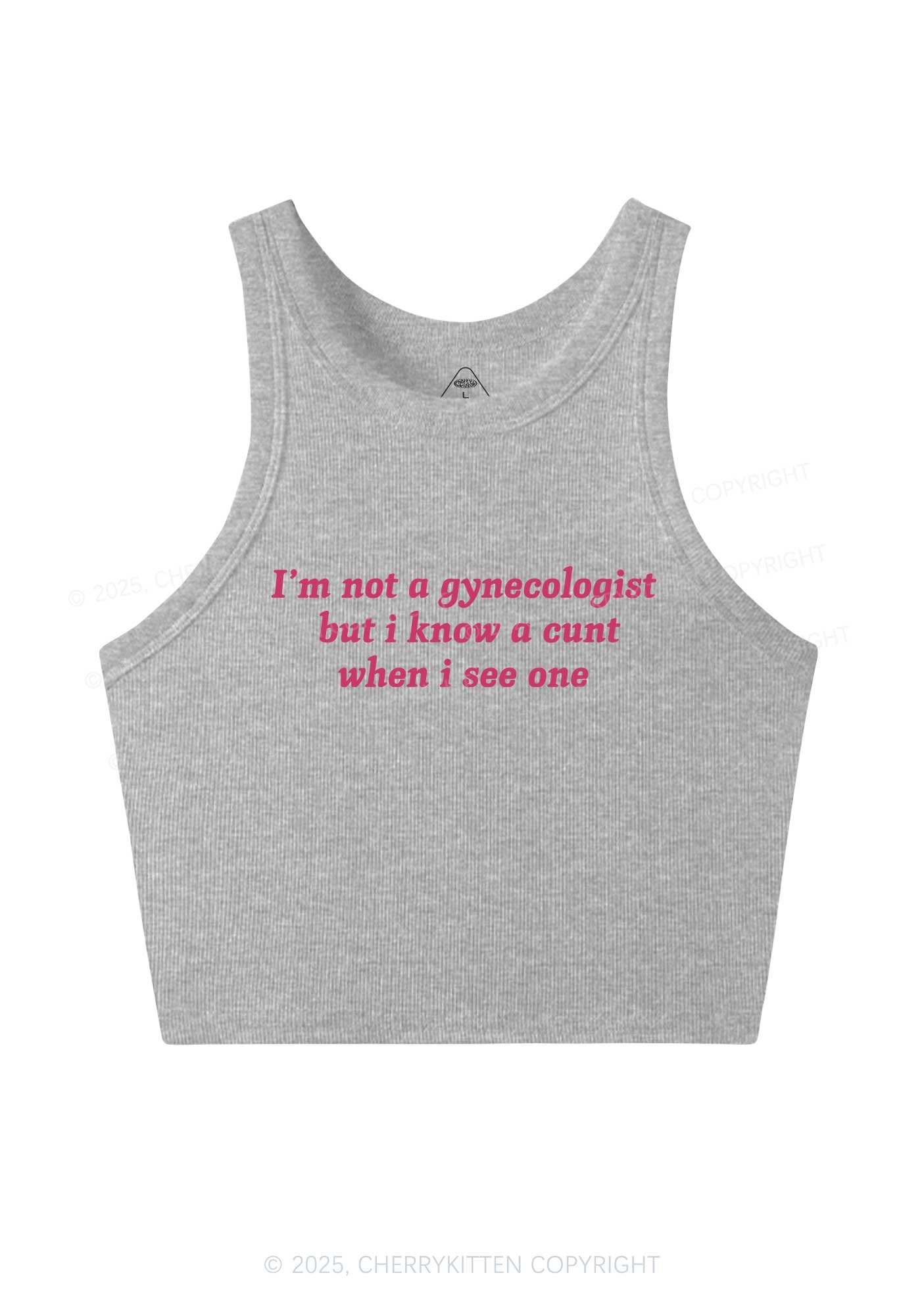 Im Not Gynecologist Y2K Crop Tank Top Cherrykitten