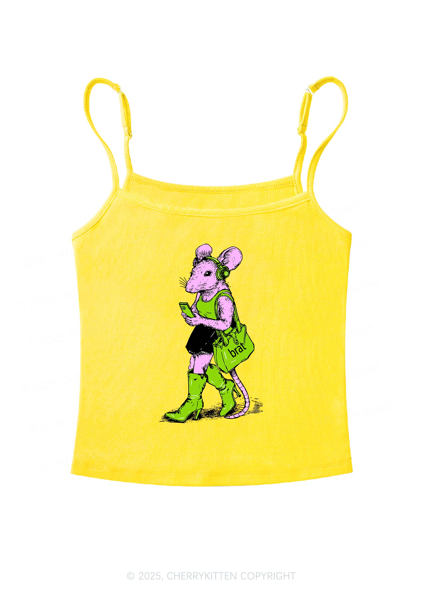 Brat Girl Y2K Spaghetti Strap Cami Cherrykitten