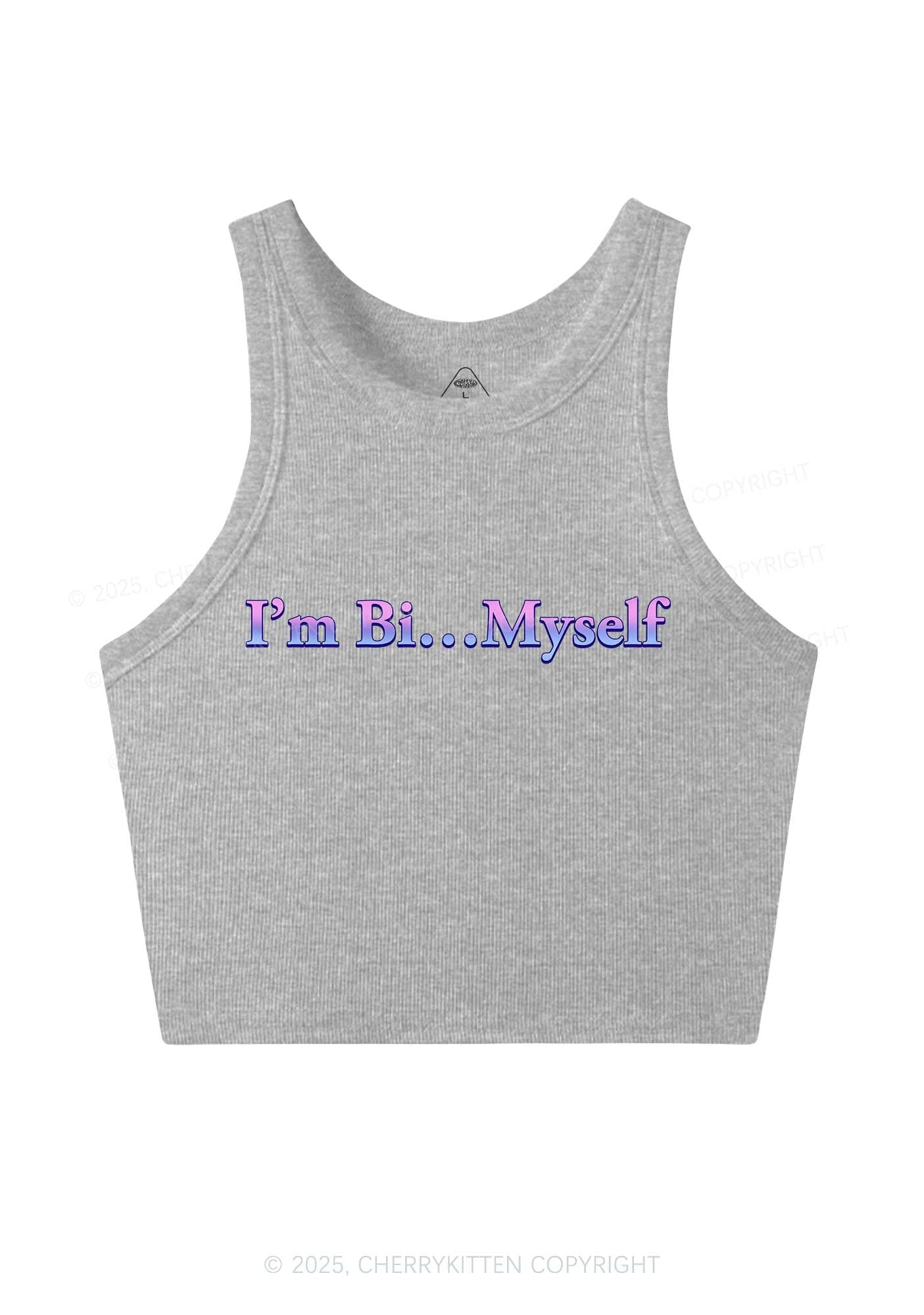 Im Bi Myself Pride Y2K Crop Tank Top Cherrykitten
