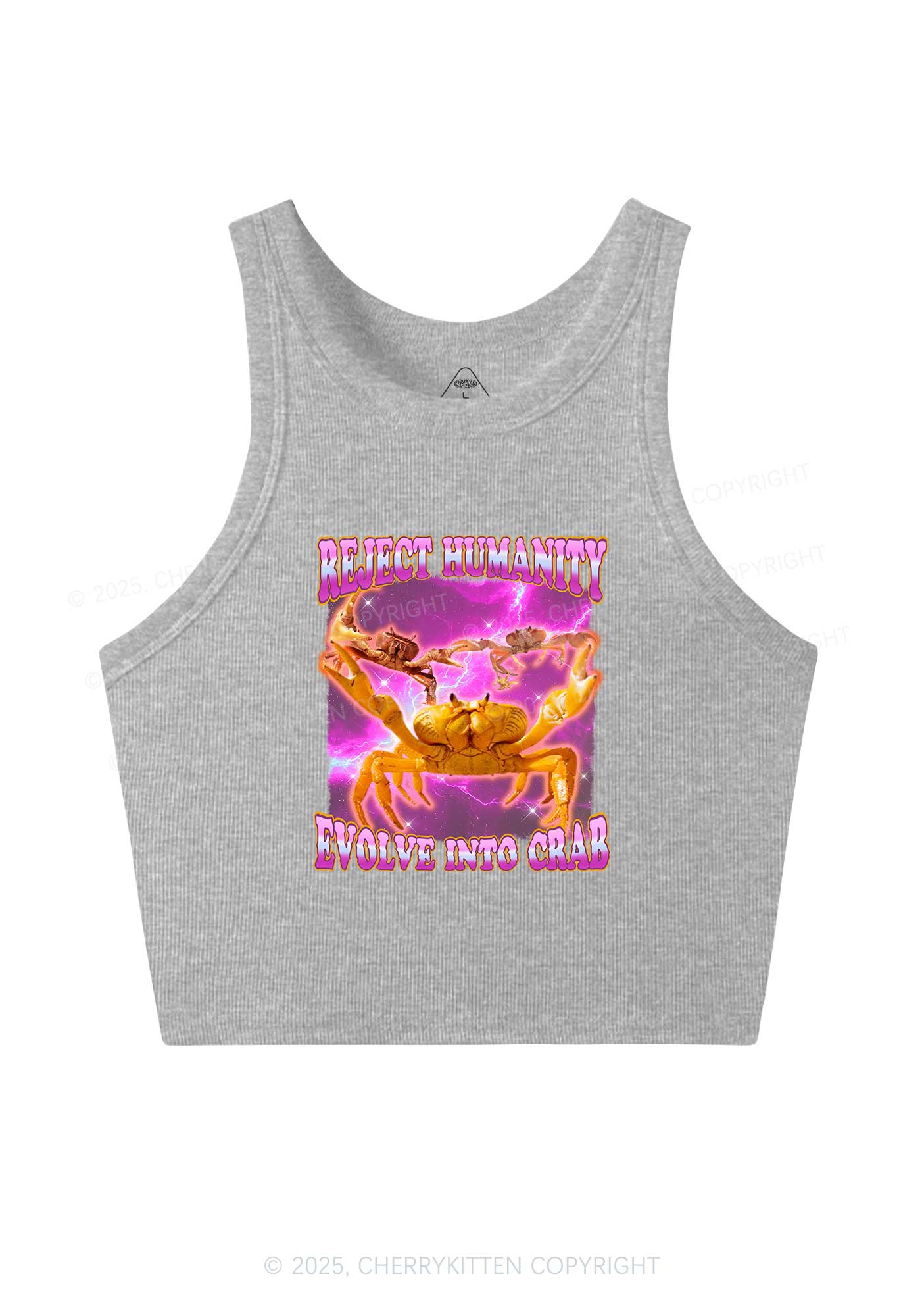 Reject Humanity Crab Y2K Crop Tank Top Cherrykitten