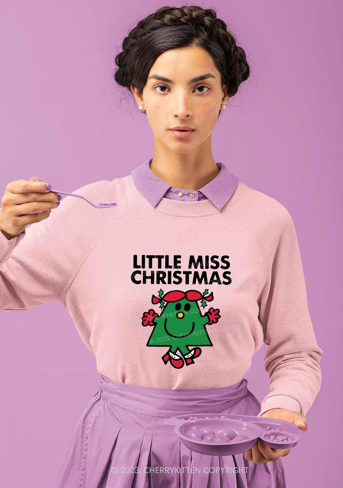 Little Miss Christmas Y2K Sweatshirt Cherrykitten