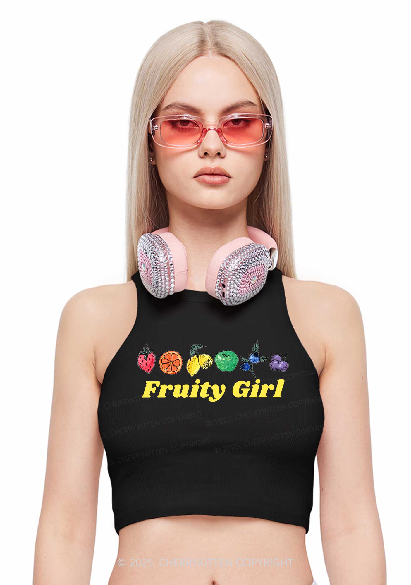 Fruity Girl Y2K Crop Tank Top Cherrykitten