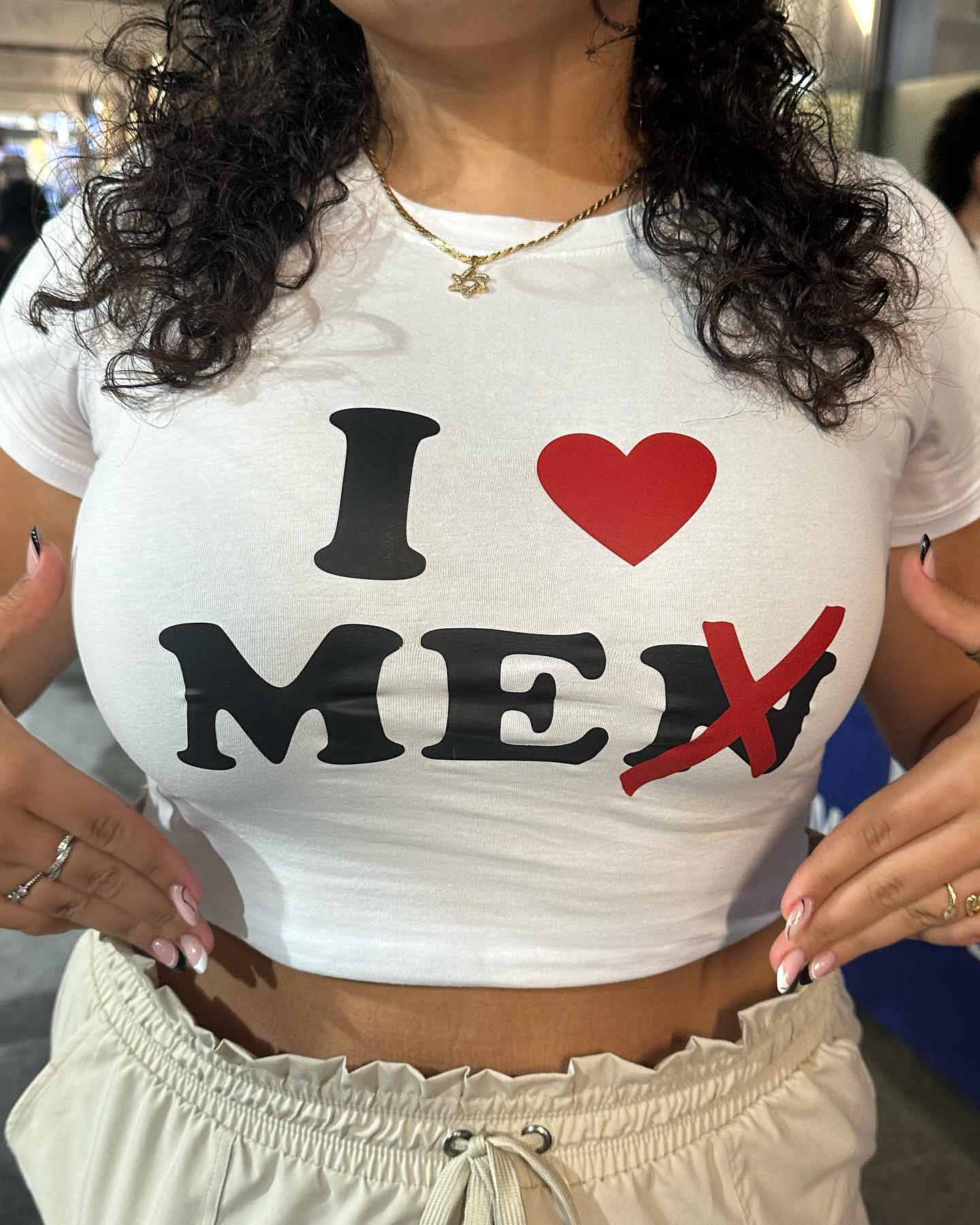 Love Me Not Men Y2k Baby Tee